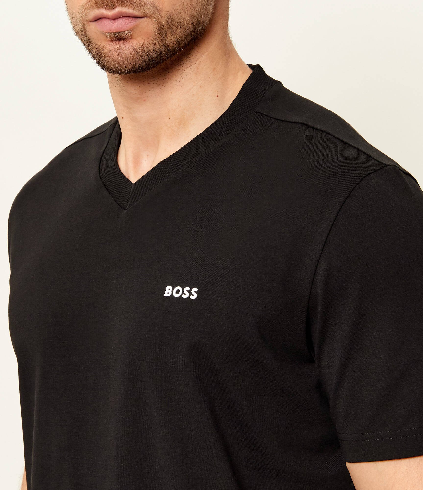 BOSS Green Tricou Tee V | Regular Fit | stretch