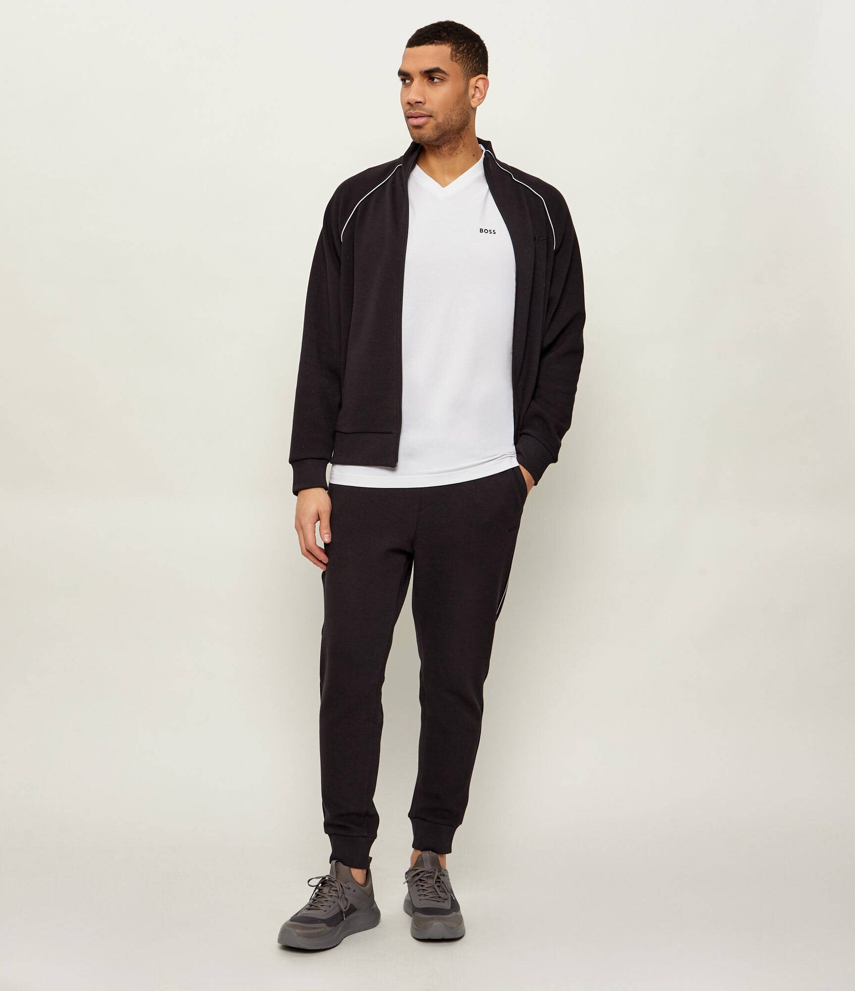 BOSS Green Tricou Tee V | Regular Fit | stretch