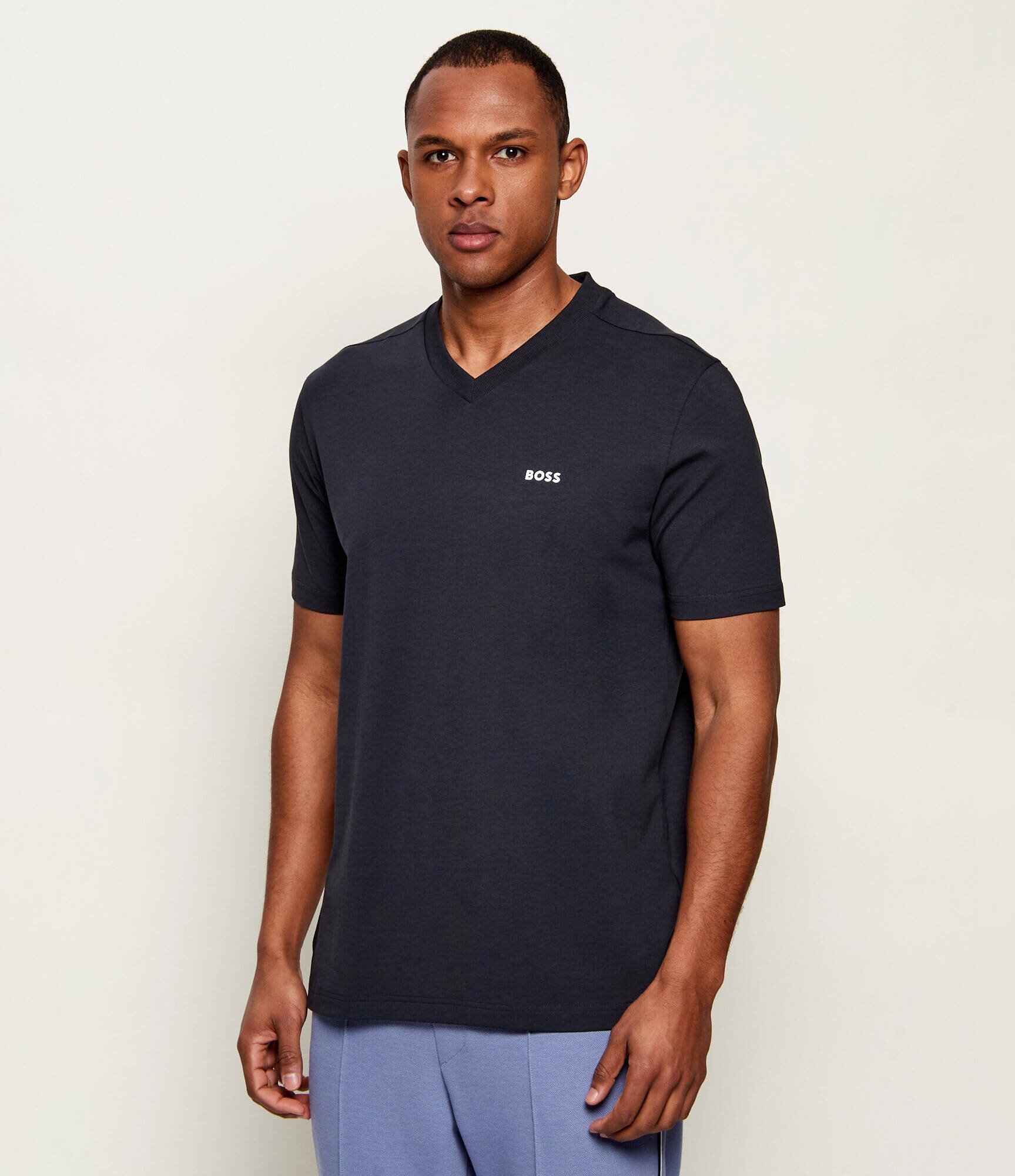 BOSS Green Tricou Tee V | Regular Fit | stretch