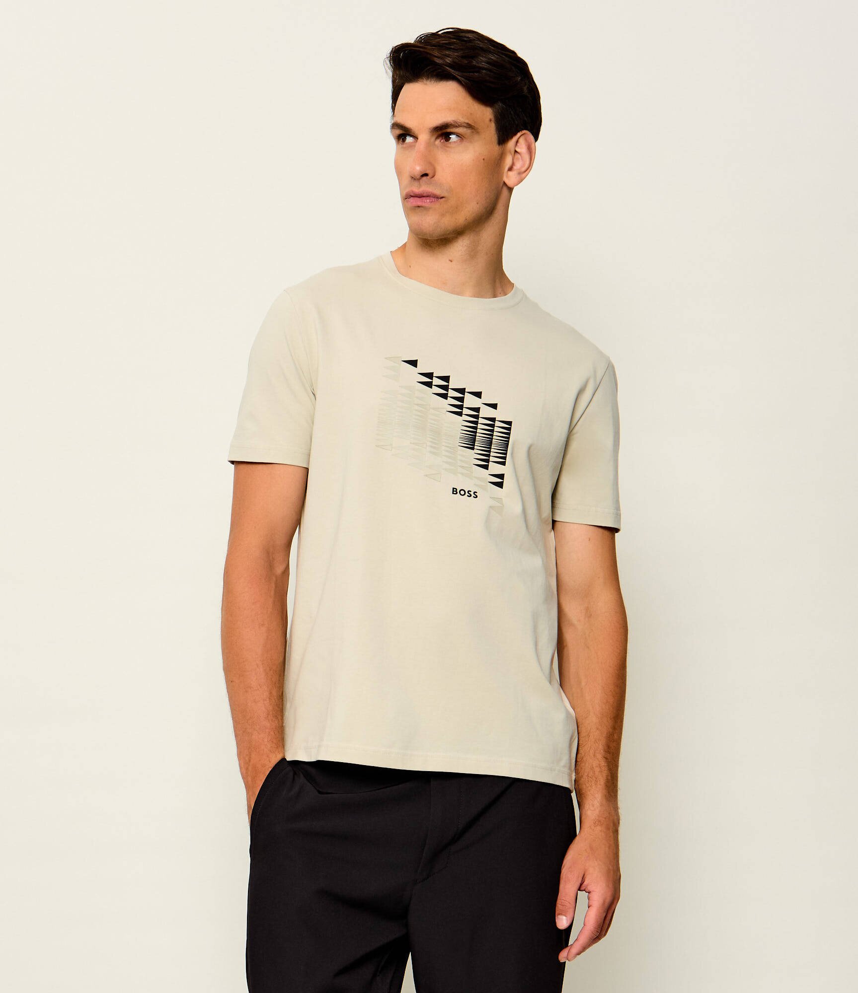 BOSS Green Tricou TS_Network Flag | regular fit