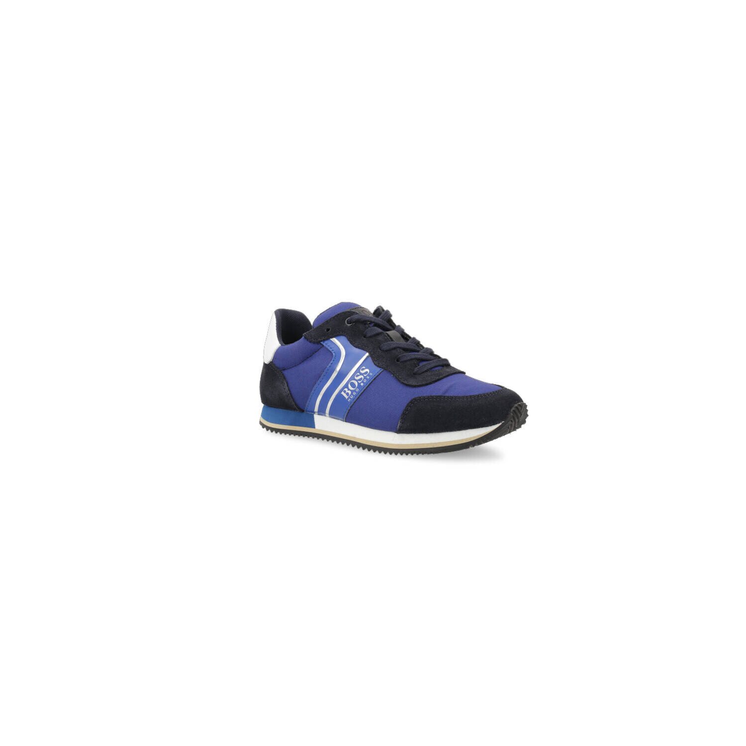 BOSS Kidswear Sneakers cu adaos de piele