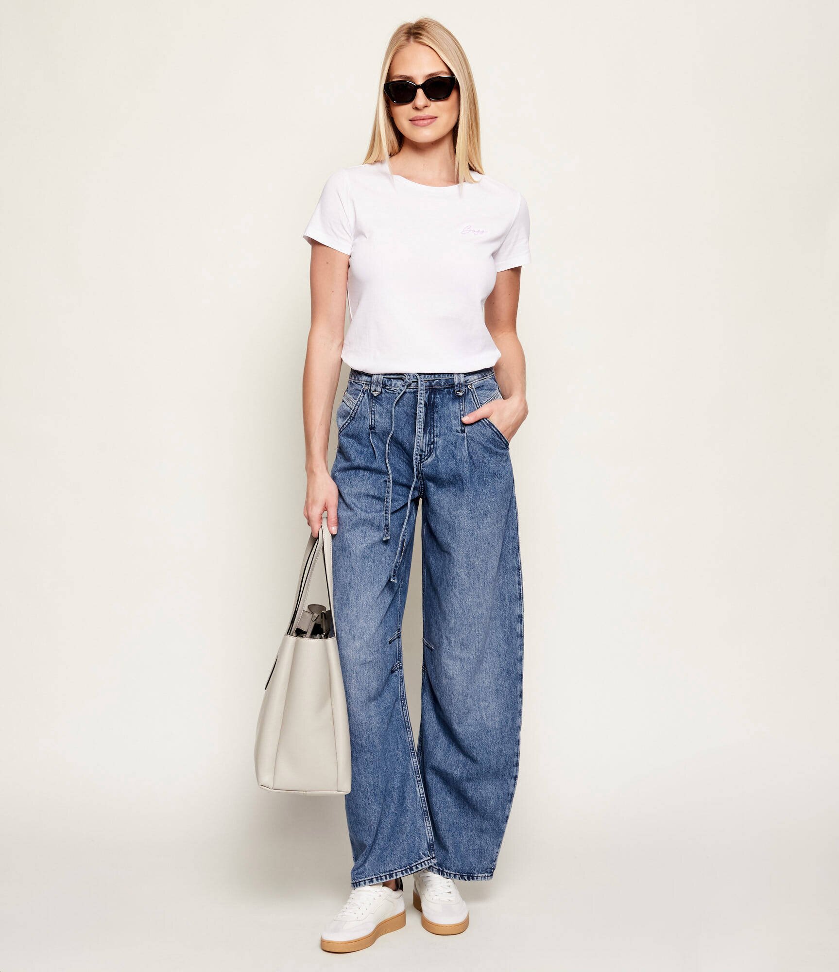 BOSS Orange Blugi C_PLEATED BARREL 1.0 | Mom Fit