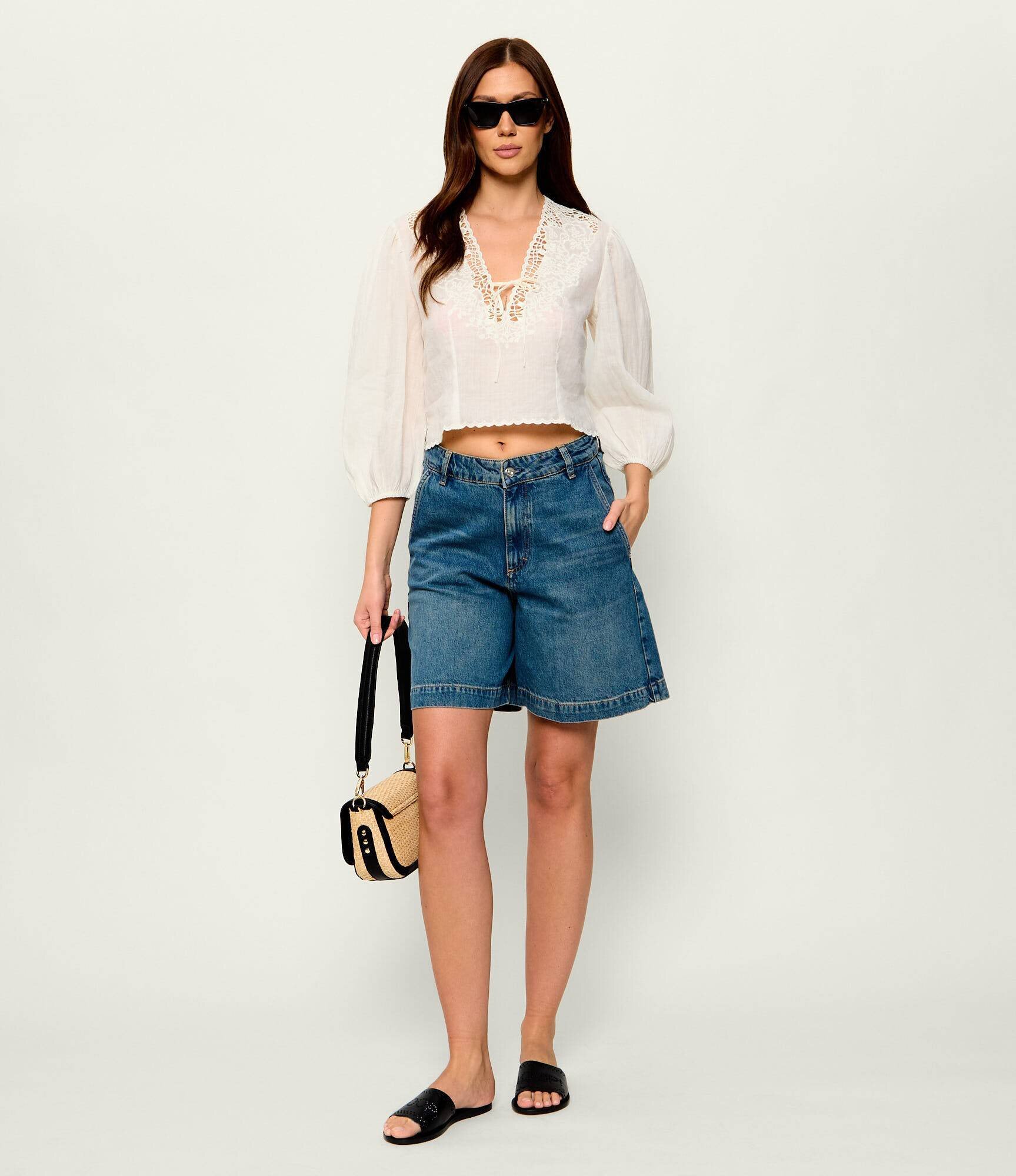BOSS Orange Bluză C_Briketta | Cropped Fit