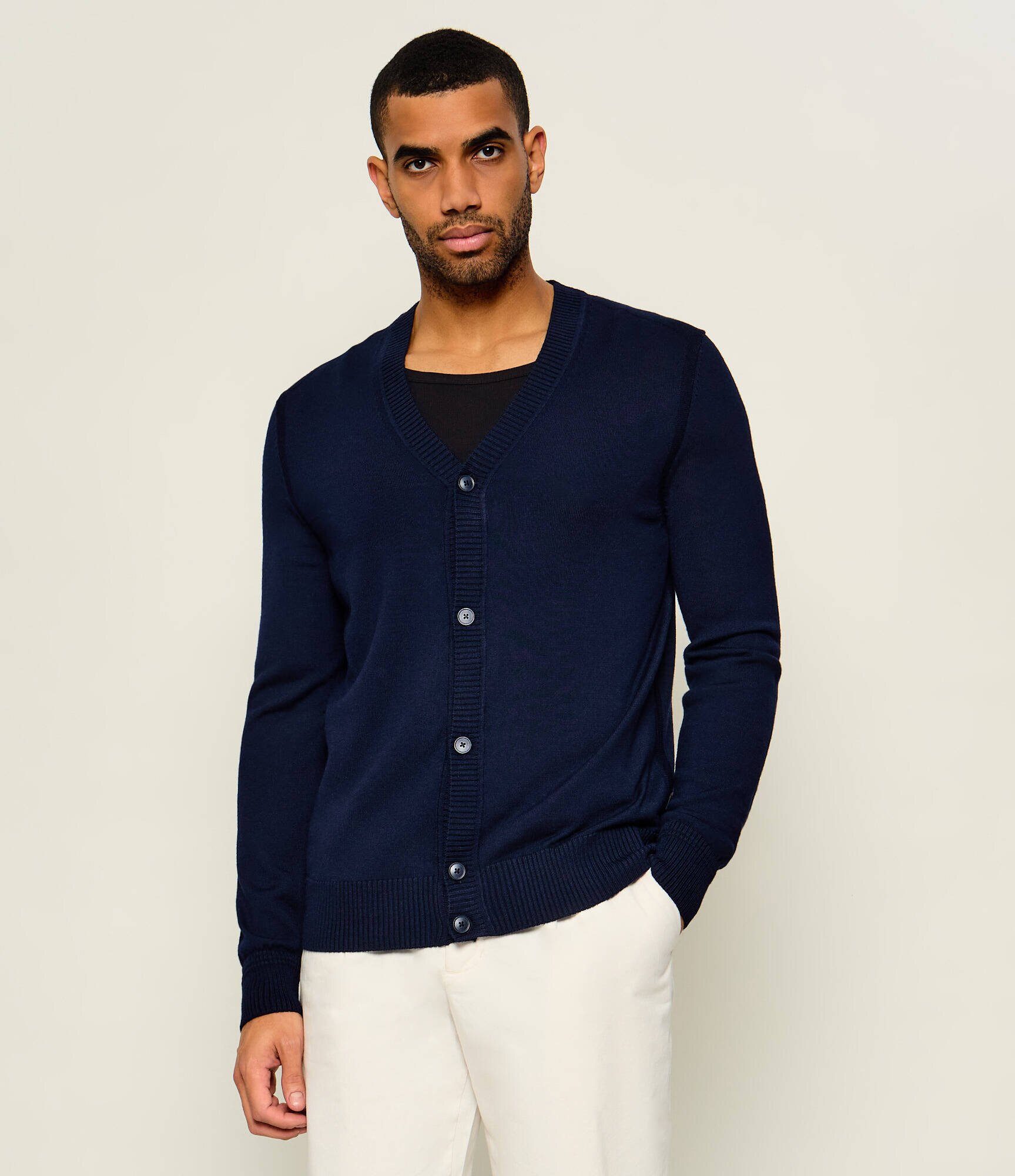 BOSS Orange Cardigan Avac_CD-1 | regular fit cu adaos de lână