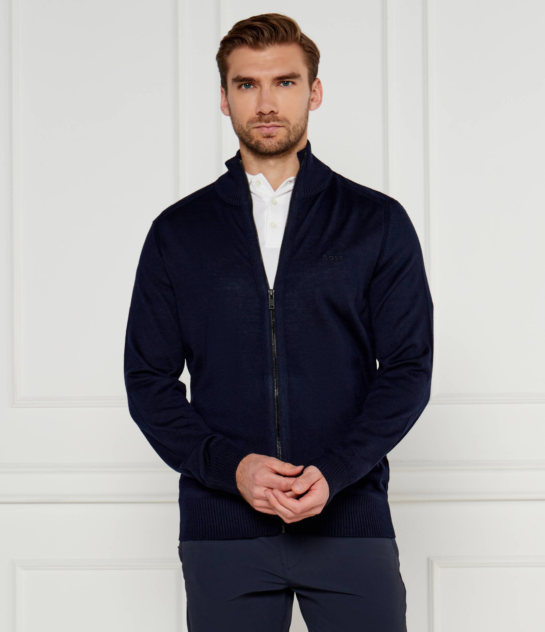 BOSS Orange De lână cardigan Avac_FZ | Regular Fit