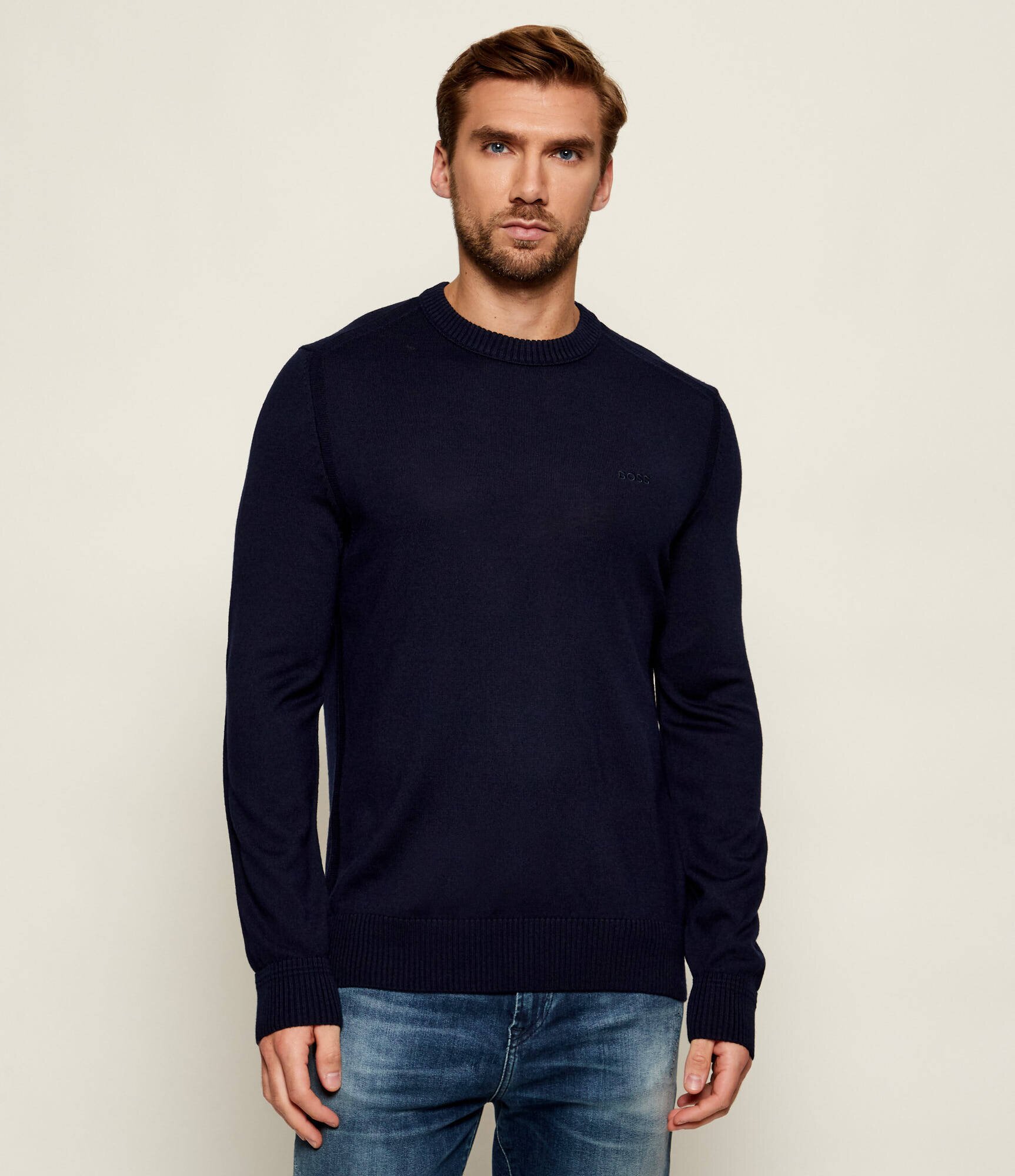 BOSS Orange De lână pulover Avac_C | Regular Fit