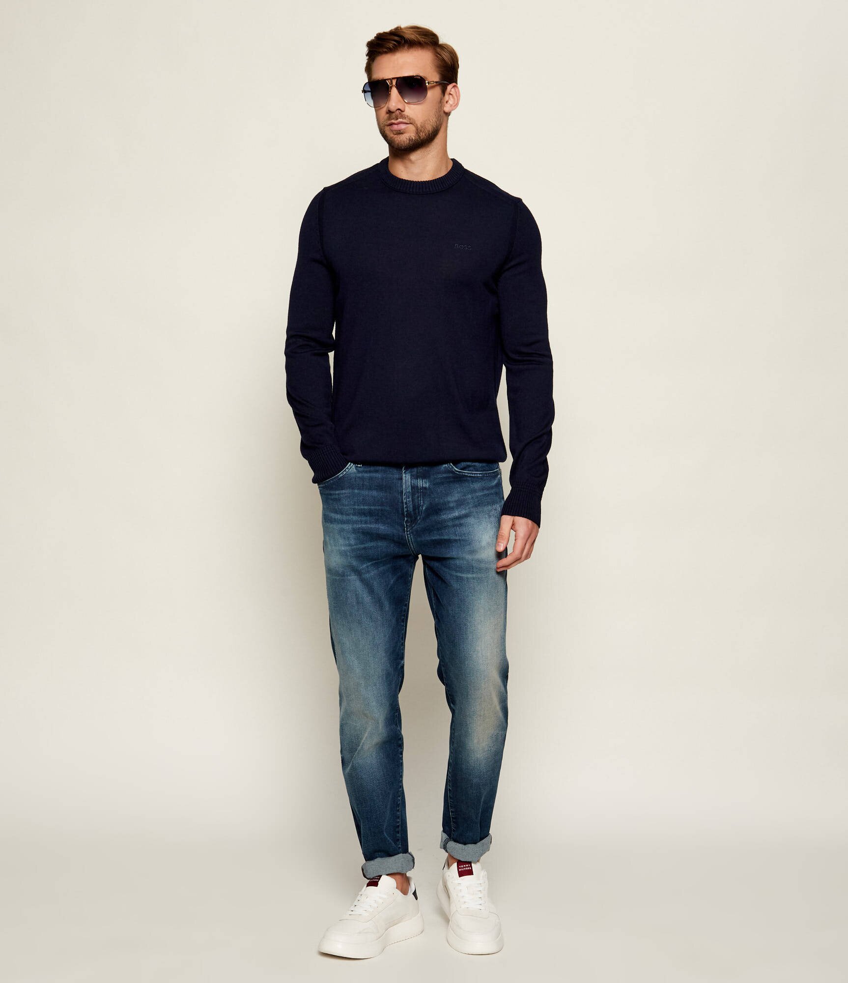 BOSS Orange De lână pulover Avac_C | Regular Fit