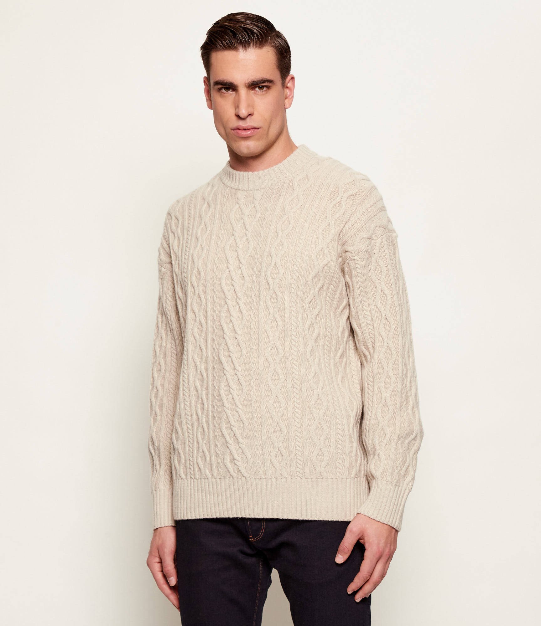 BOSS Orange De lână pulover Kableto | Loose fit
