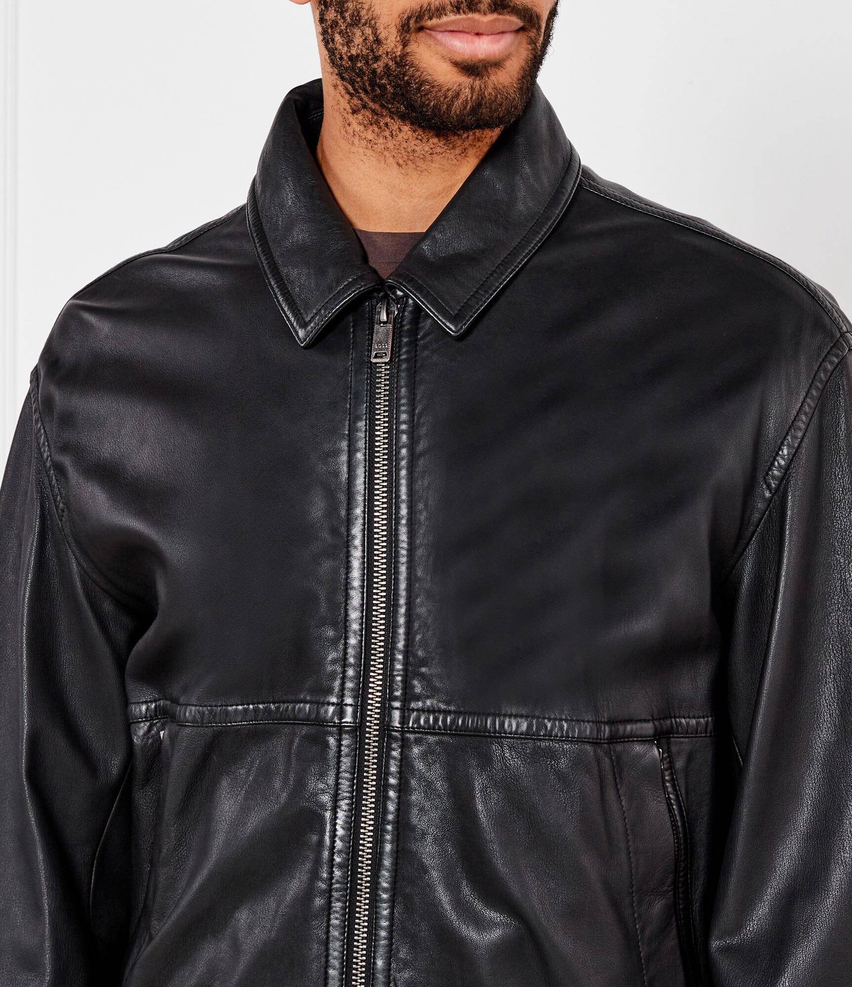 BOSS Orange De piele geacă Joberg | Relaxed fit