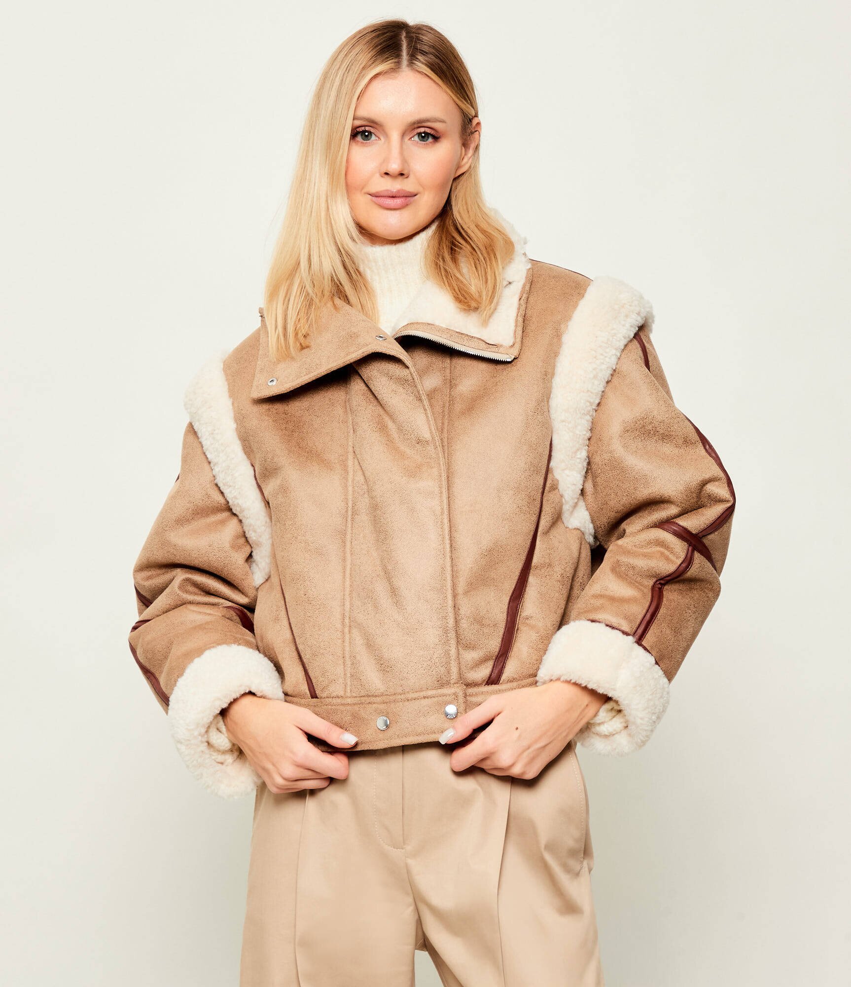 BOSS Orange Geacă 2 în 1 C_Cheerlea | Relaxed fit | shearling