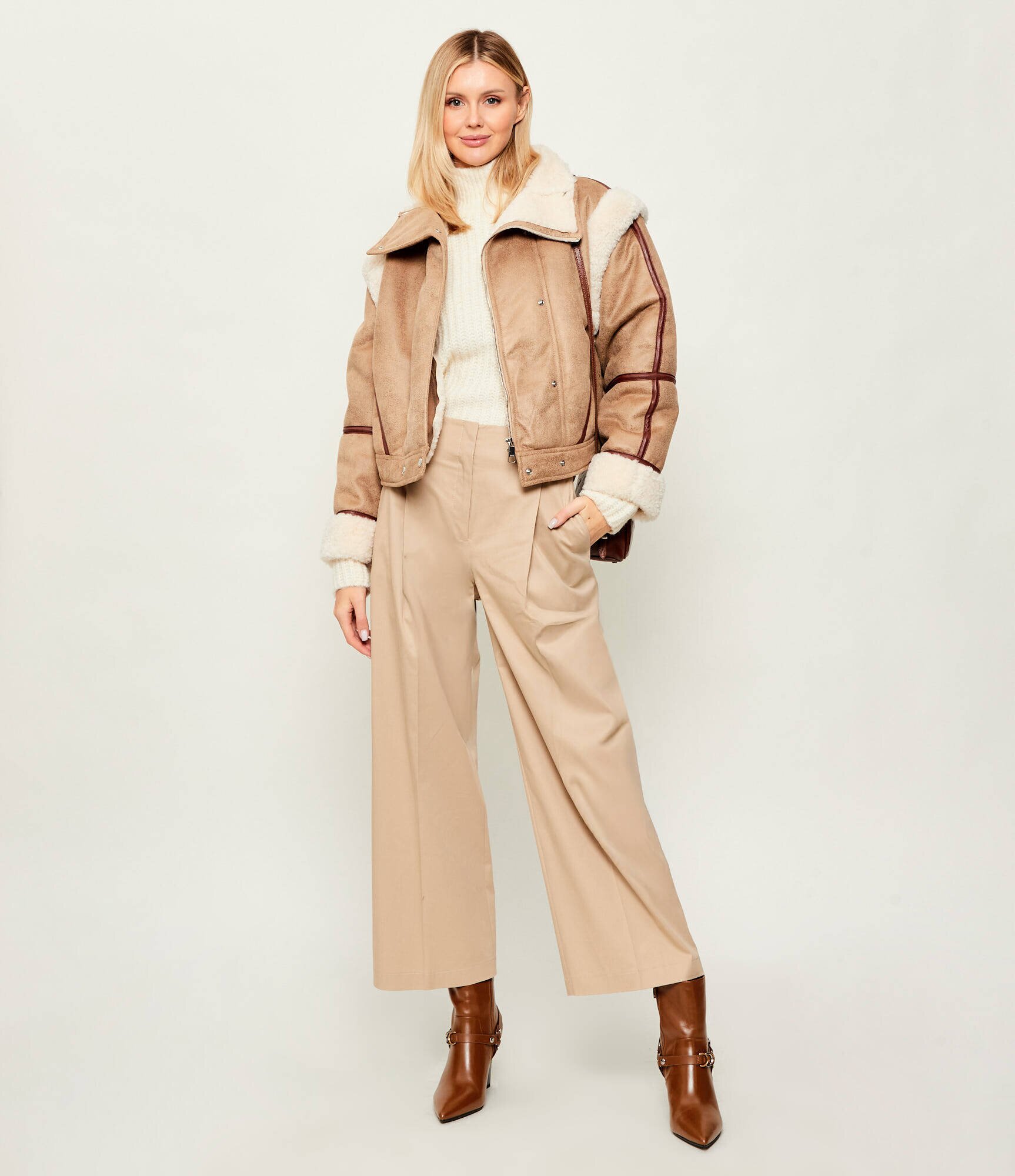 BOSS Orange Geacă 2 în 1 C_Cheerlea | Relaxed fit | shearling