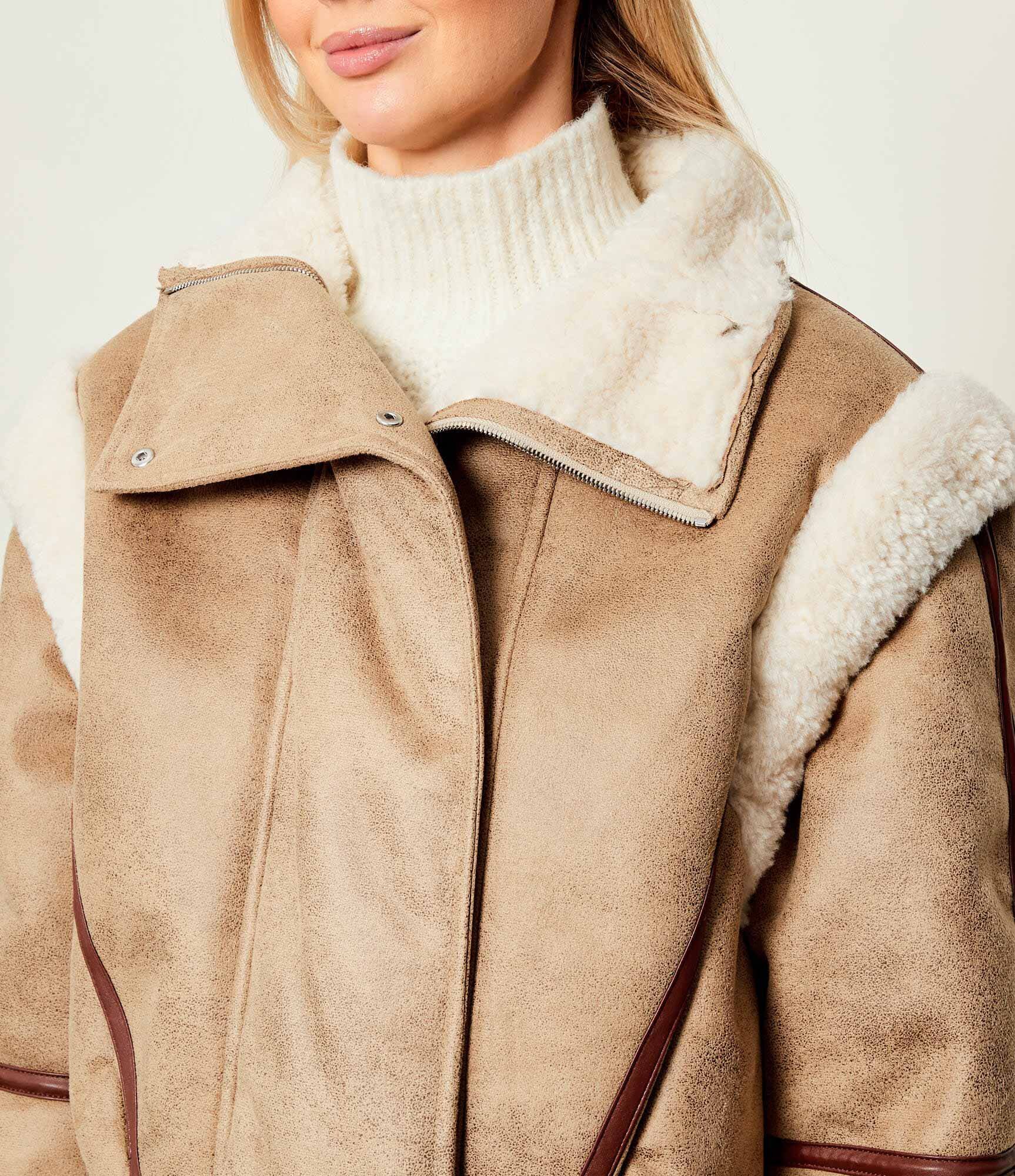 BOSS Orange Geacă 2 în 1 C_Cheerlea | Relaxed fit | shearling