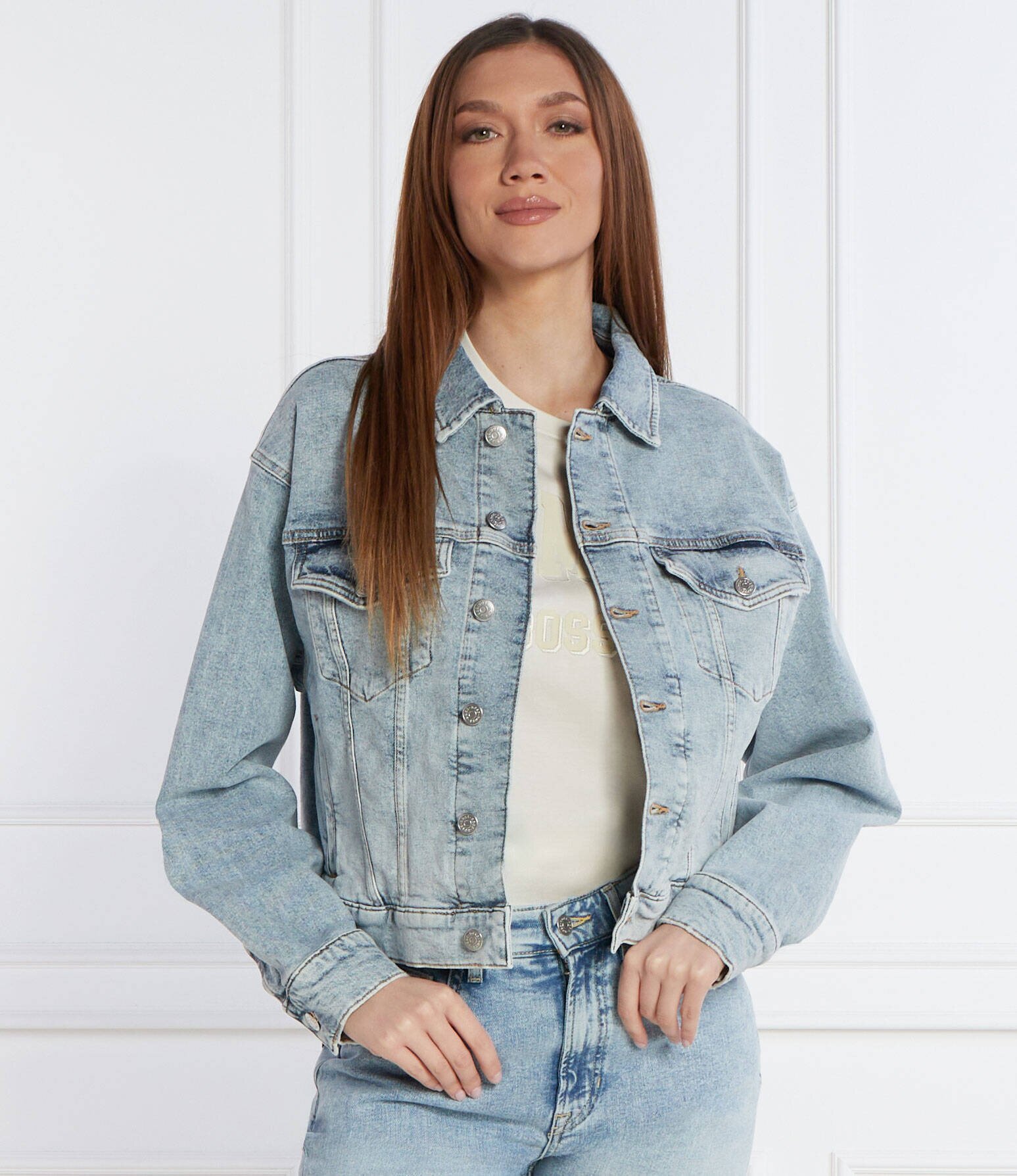 BOSS Orange Geacă de blug C_TRUCKER | Oversize fit