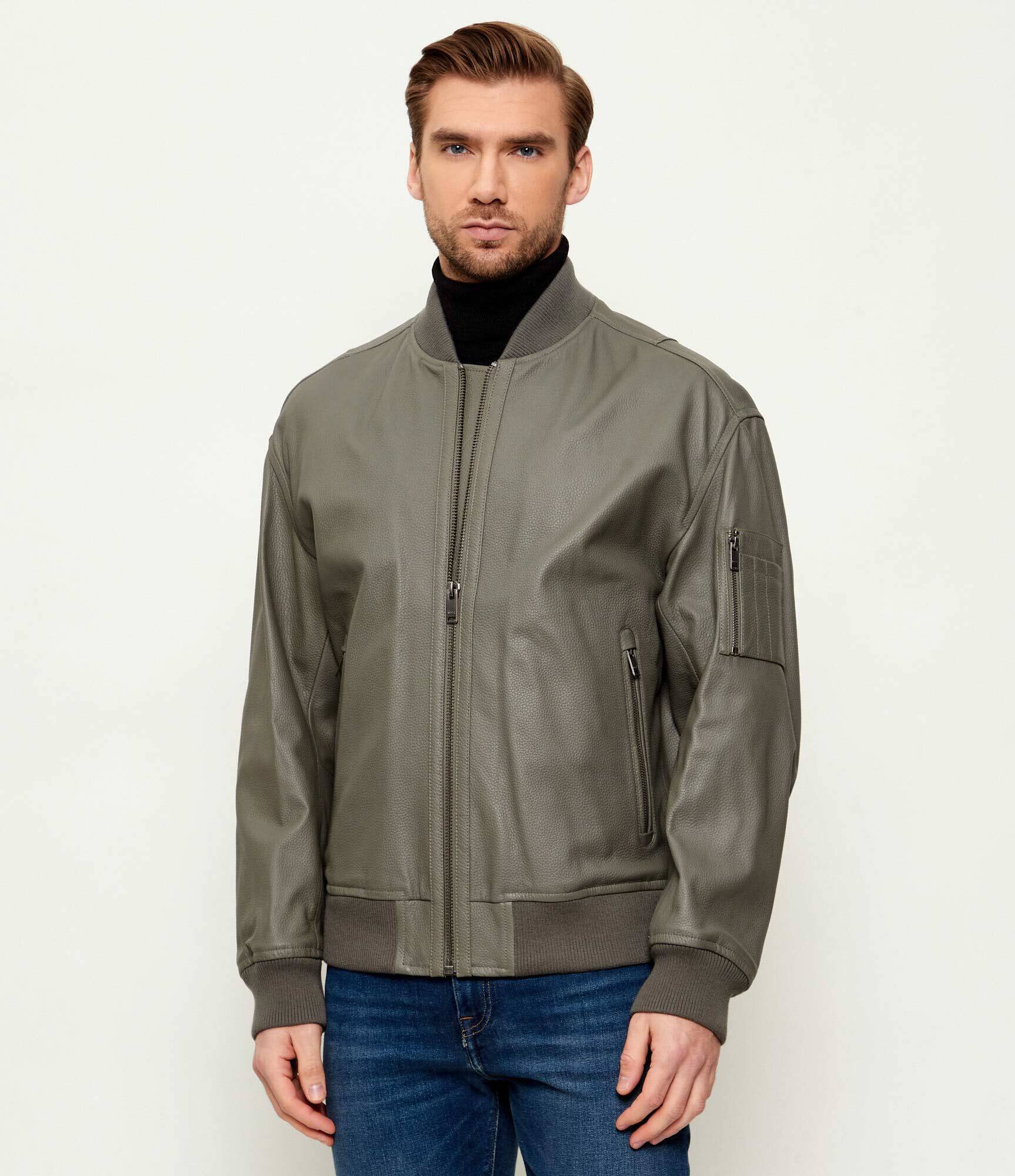 BOSS Orange Geacă de piele bomber Jakri | regular fit