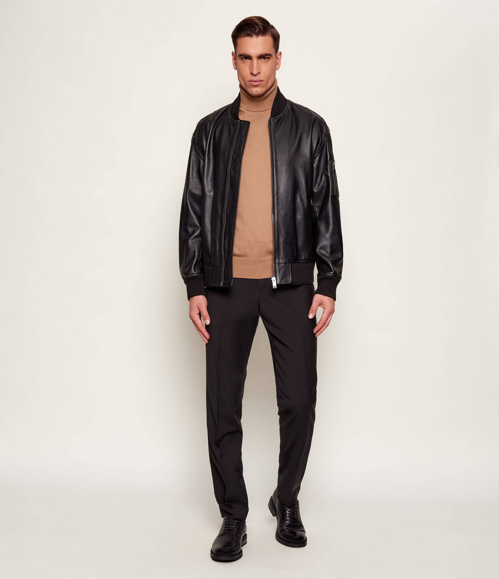 BOSS Orange Geacă de piele bomber Jakri | regular fit