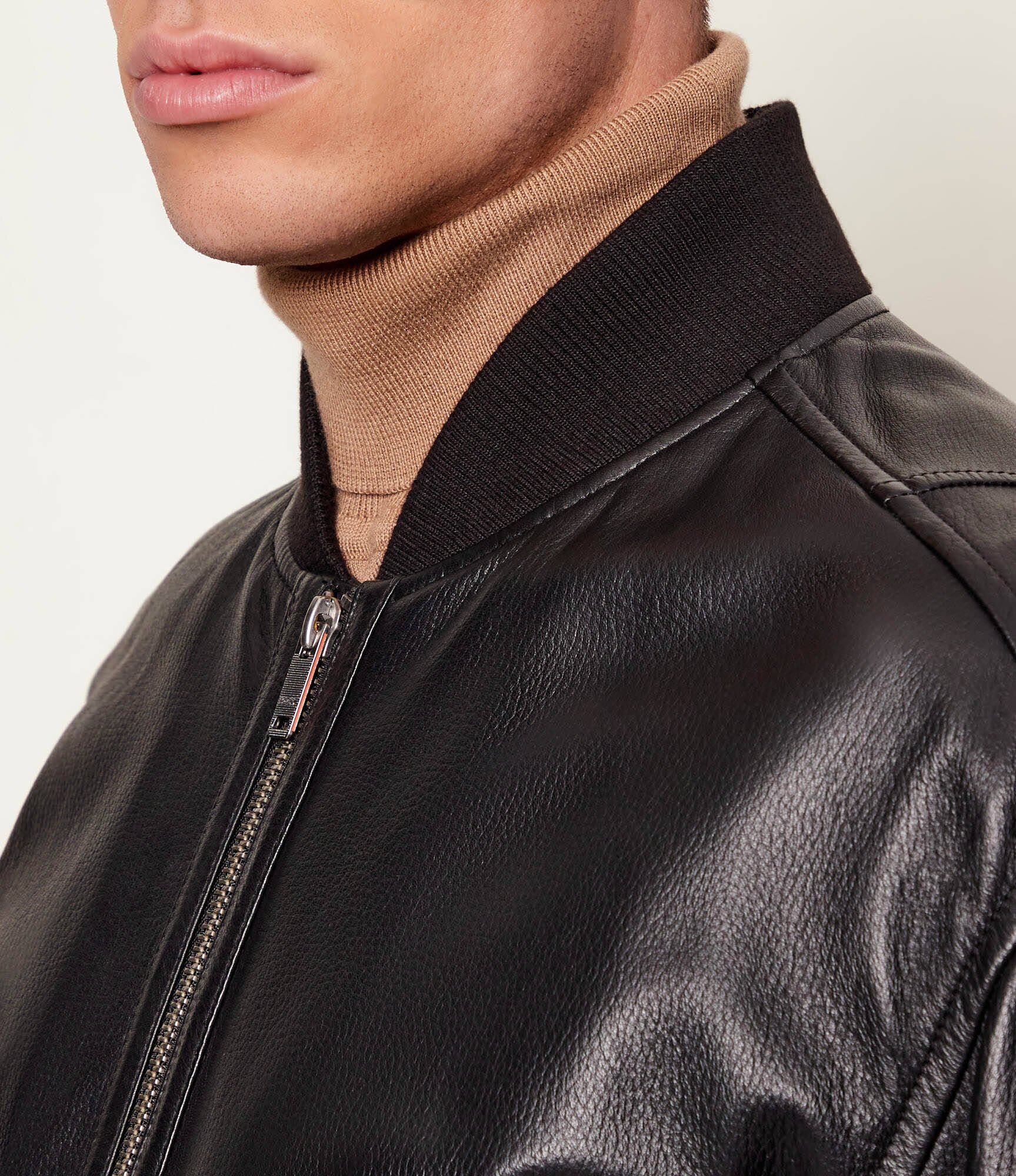 BOSS Orange Geacă de piele bomber Jakri | regular fit
