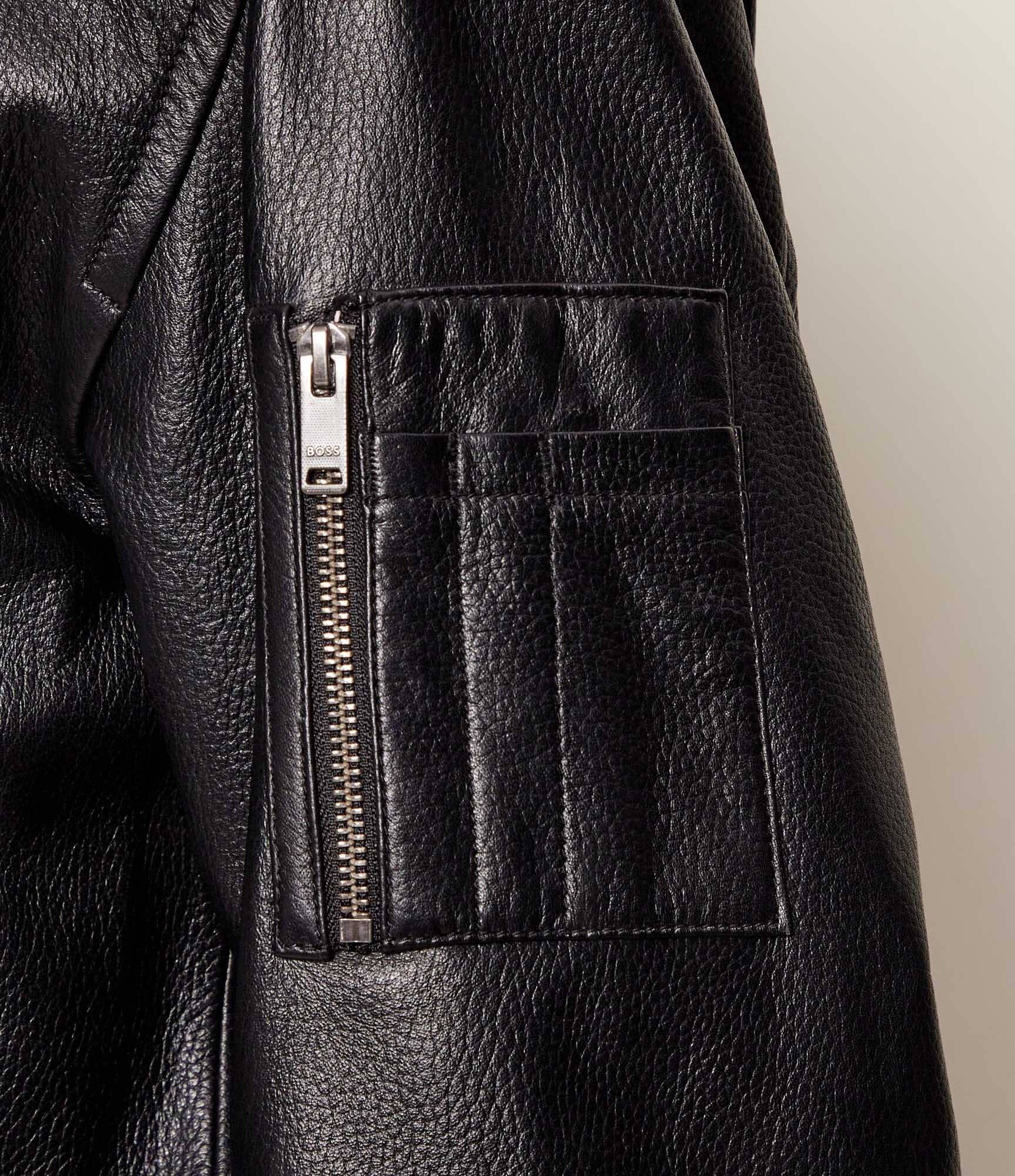 BOSS Orange Geacă de piele bomber Jakri | regular fit