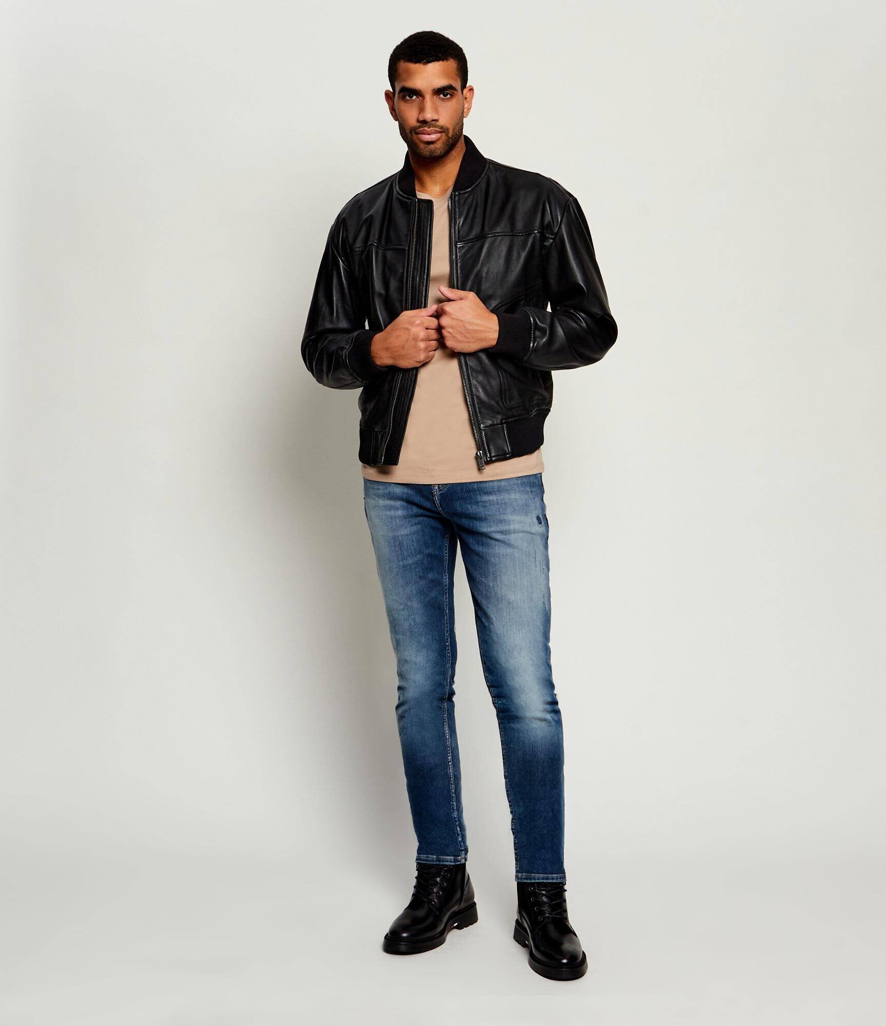 BOSS Orange Geacă de piele bomber Jokans | regular fit