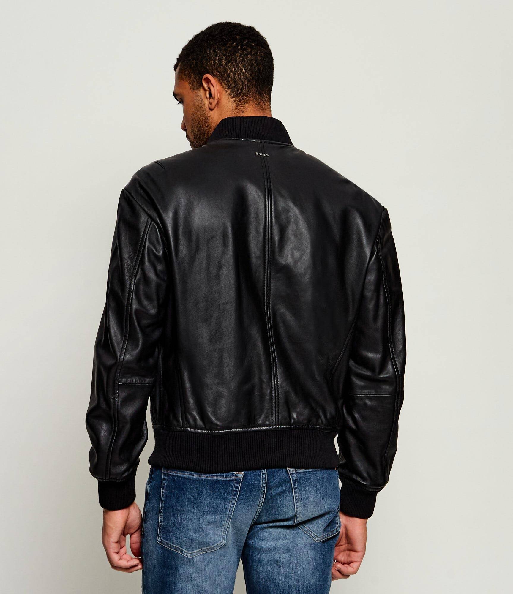 BOSS Orange Geacă de piele bomber Jokans | regular fit