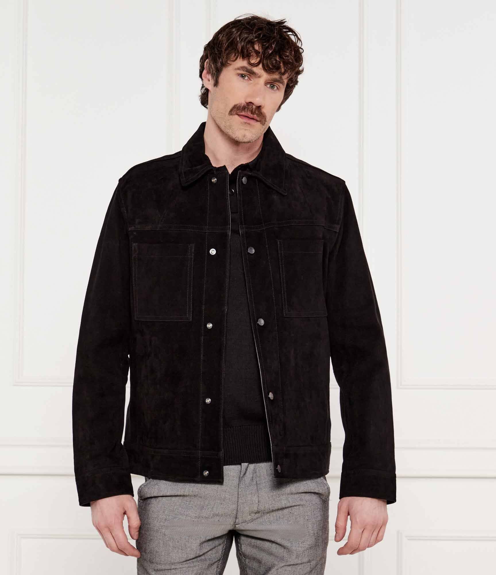 BOSS Orange Geacă Jomare | regular fit | piele întoarsă