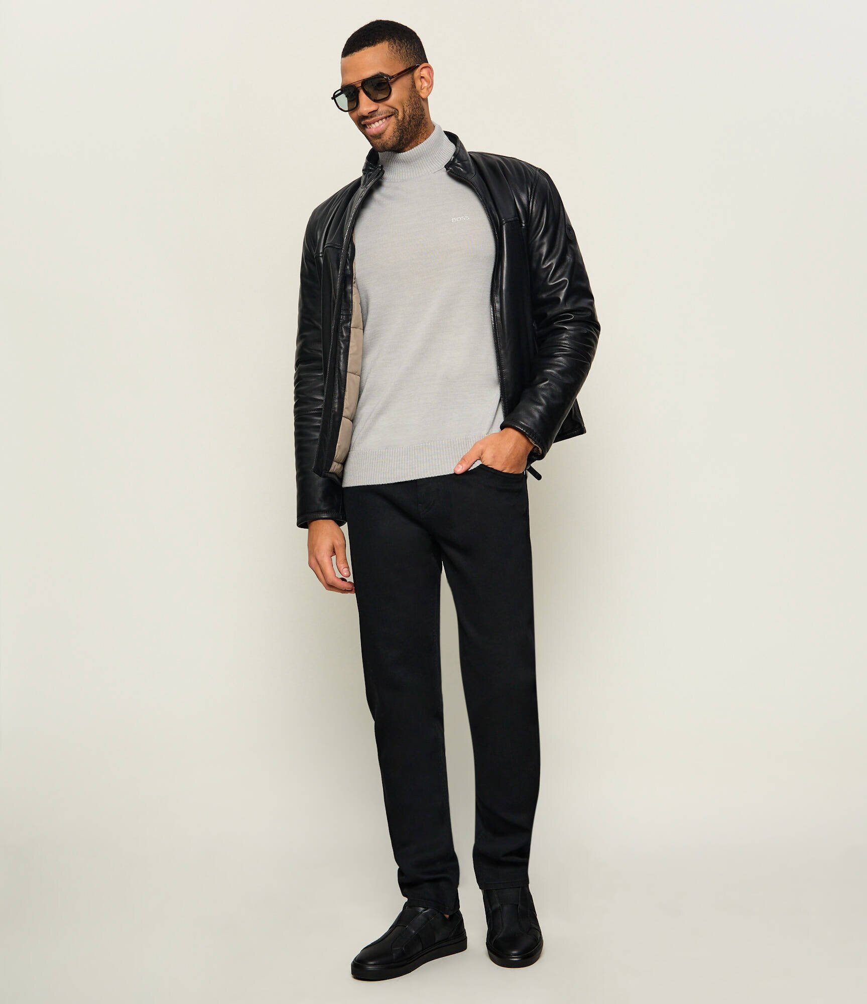 BOSS Orange Guler înalt Avac_M-1 | regular fit cu adaos de lână