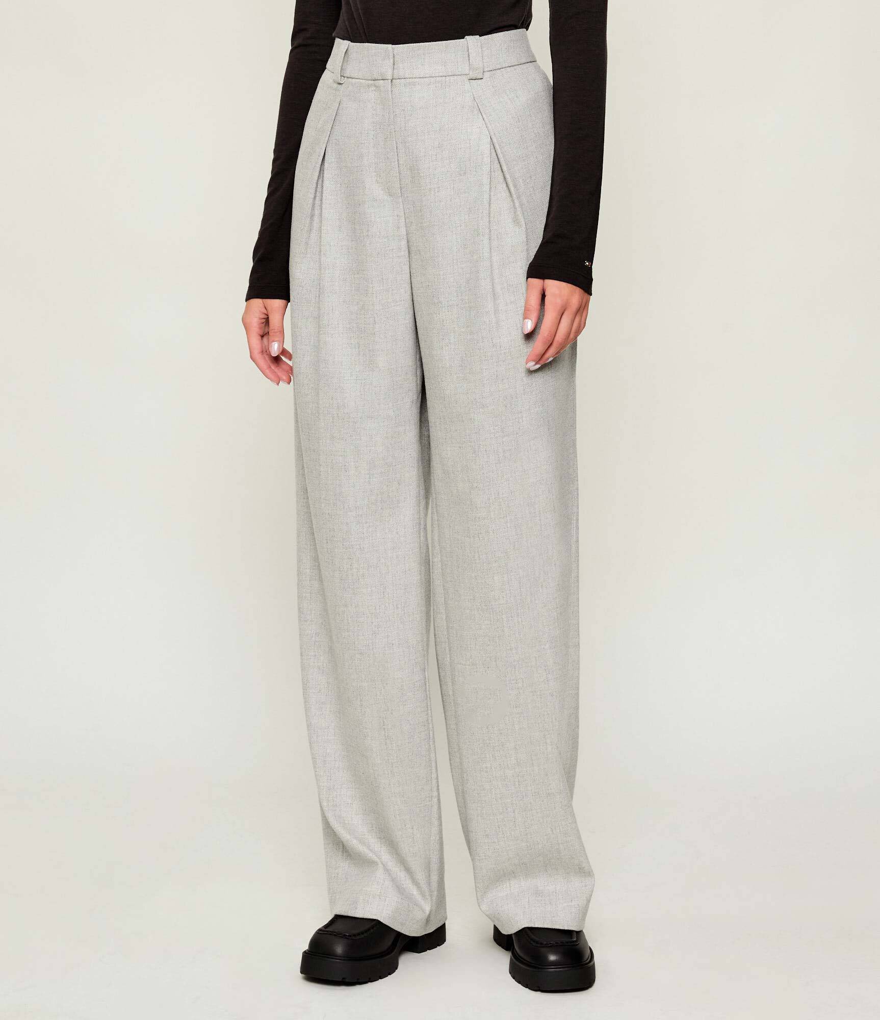 BOSS Orange Pantaloni C_Taflong | Relaxed fit cu adaos de lână