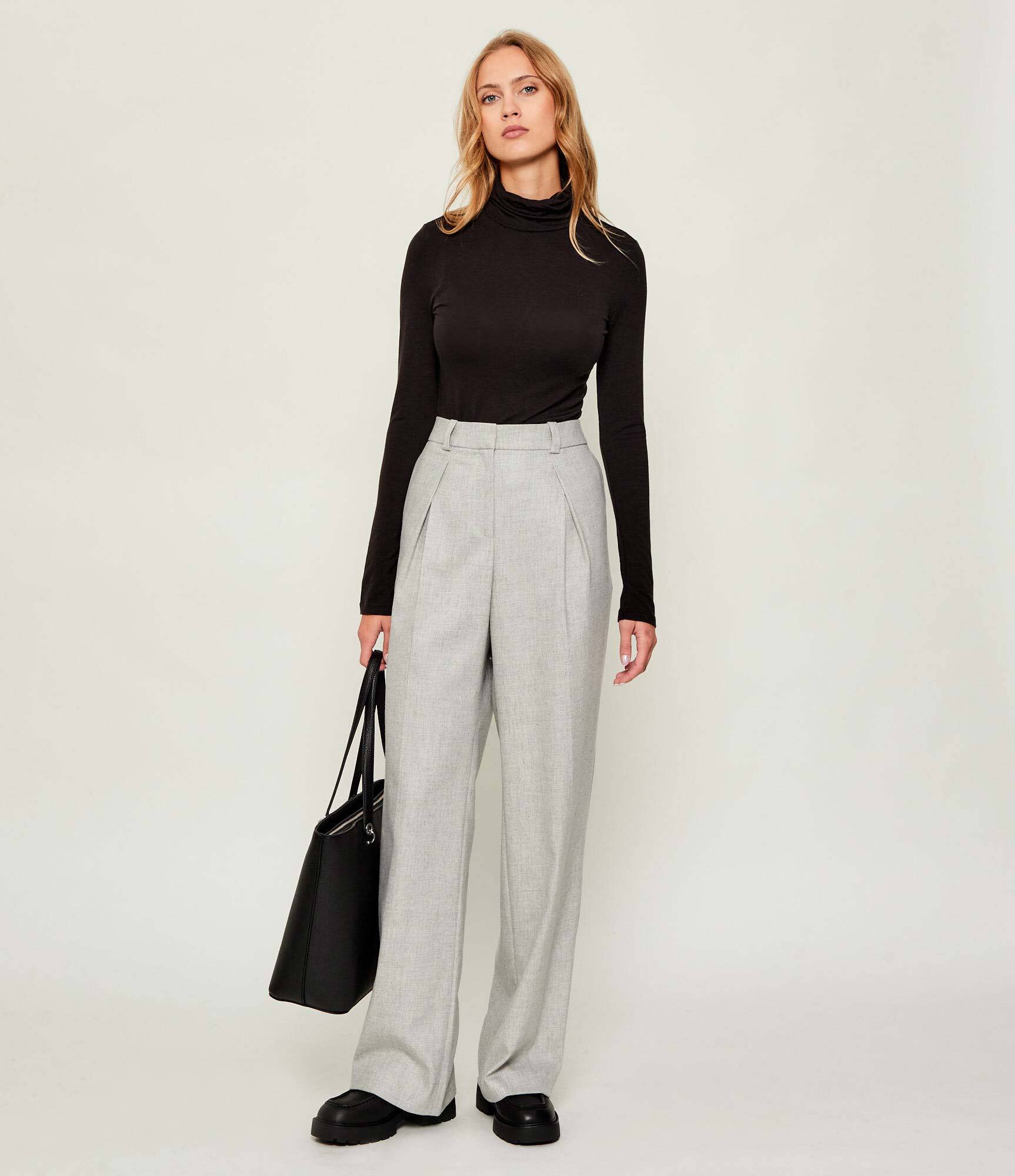 BOSS Orange Pantaloni C_Taflong | Relaxed fit cu adaos de lână