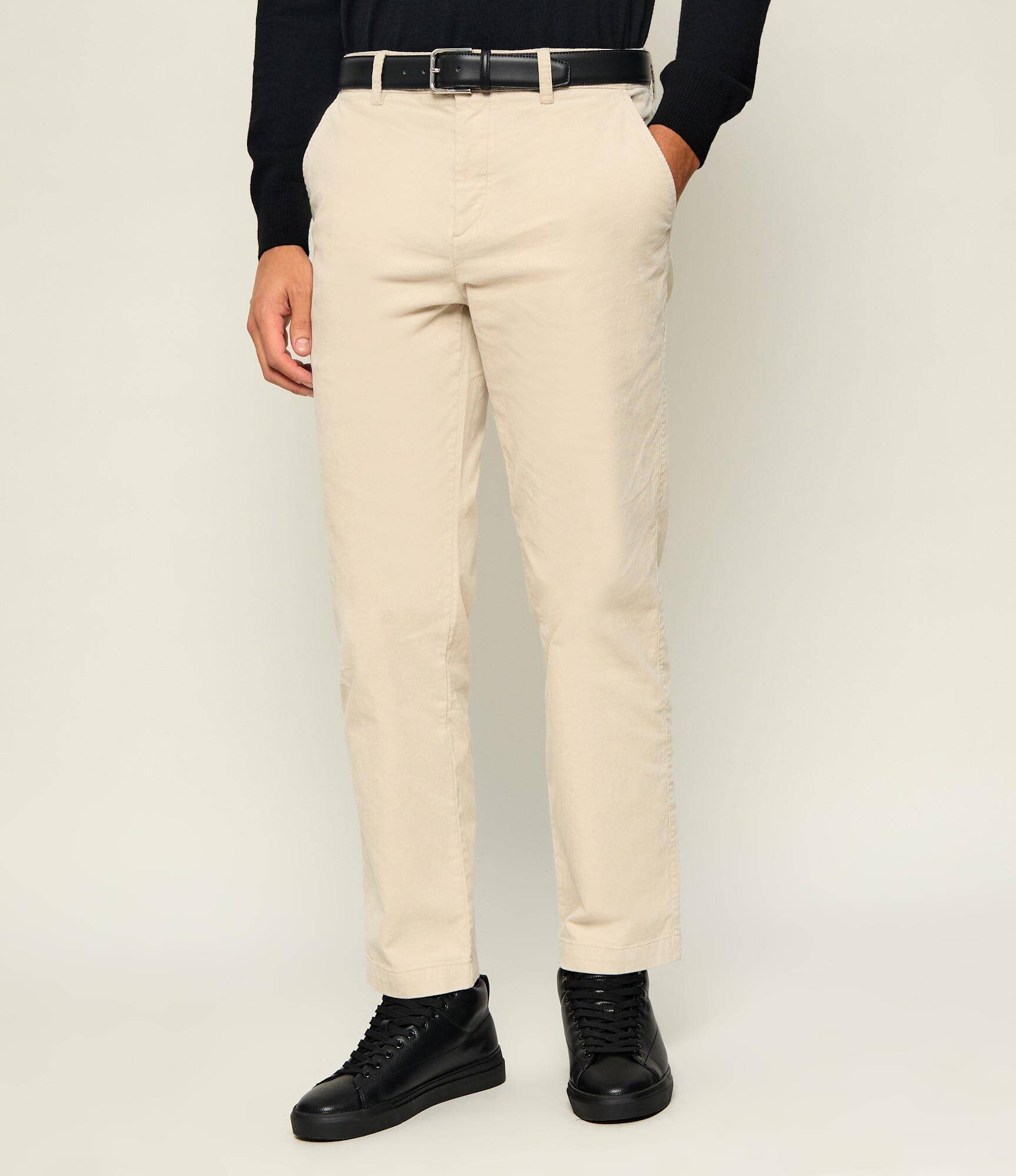 BOSS Orange Pantaloni chino Keyes_Ds | Straight fit | catifea reiată