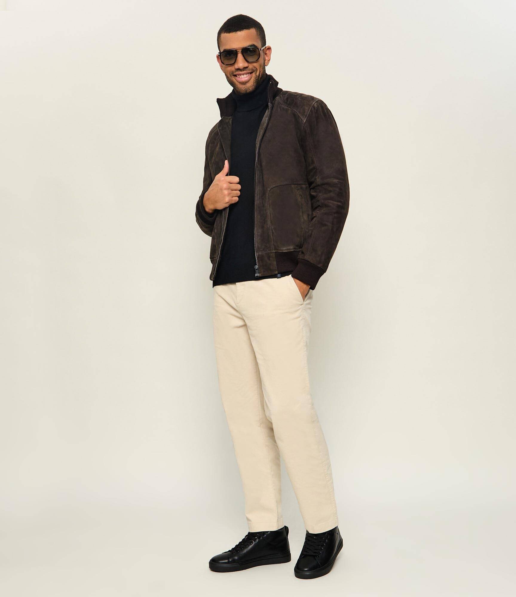BOSS Orange Pantaloni chino Keyes_Ds | Straight fit | catifea reiată