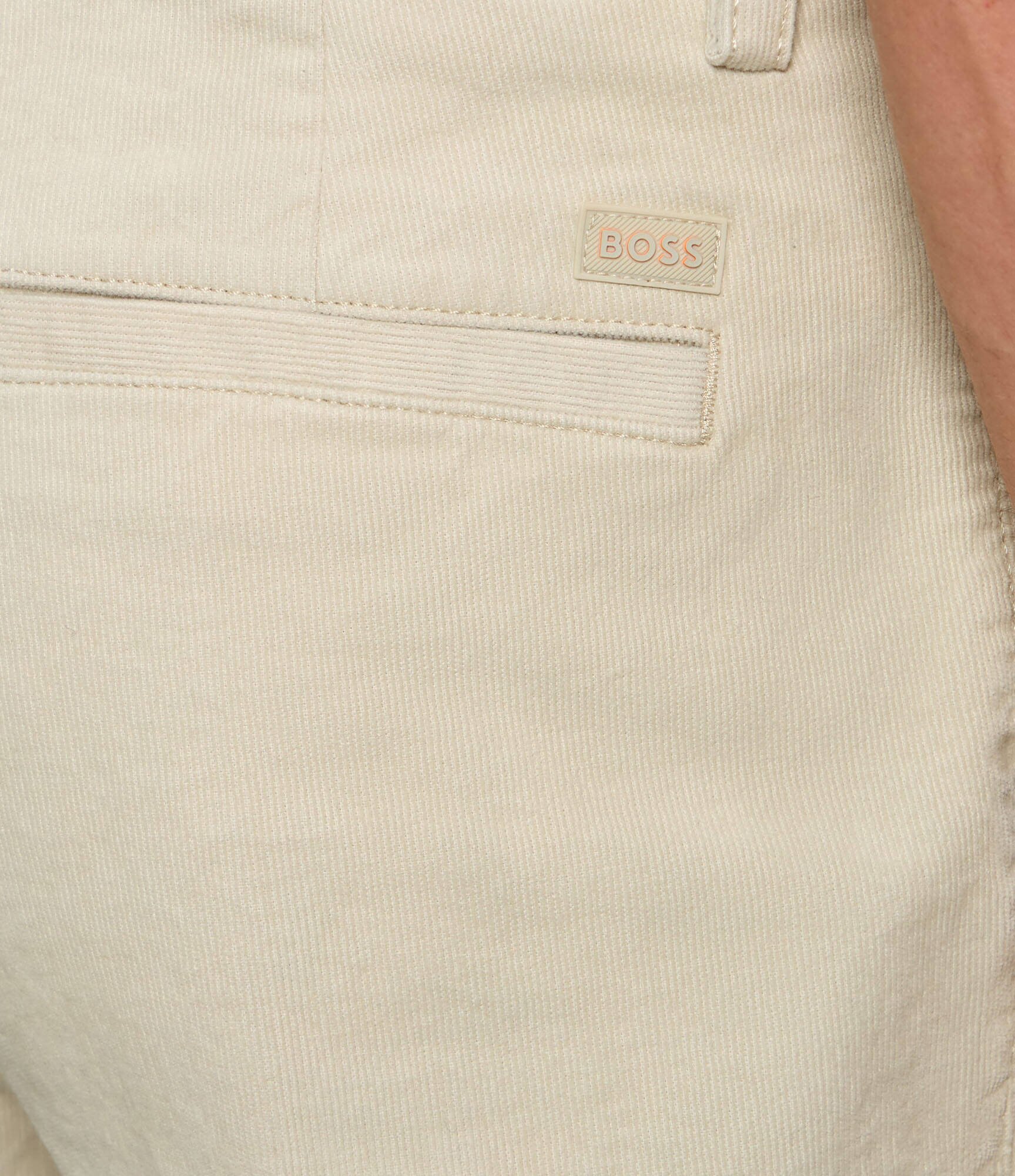 BOSS Orange Pantaloni chino Pleated_3 | Tapered fit | catifea reiată