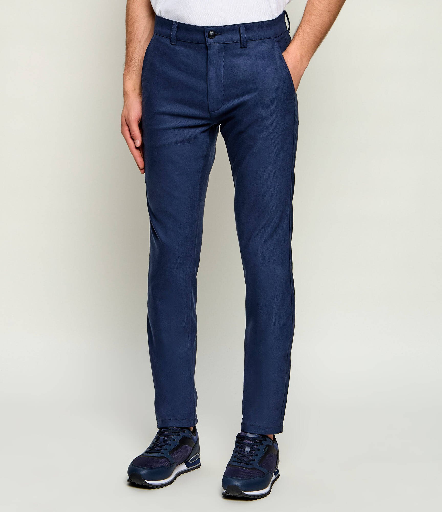 BOSS Orange Pantaloni chino | Slim Fit | cu adaos de in