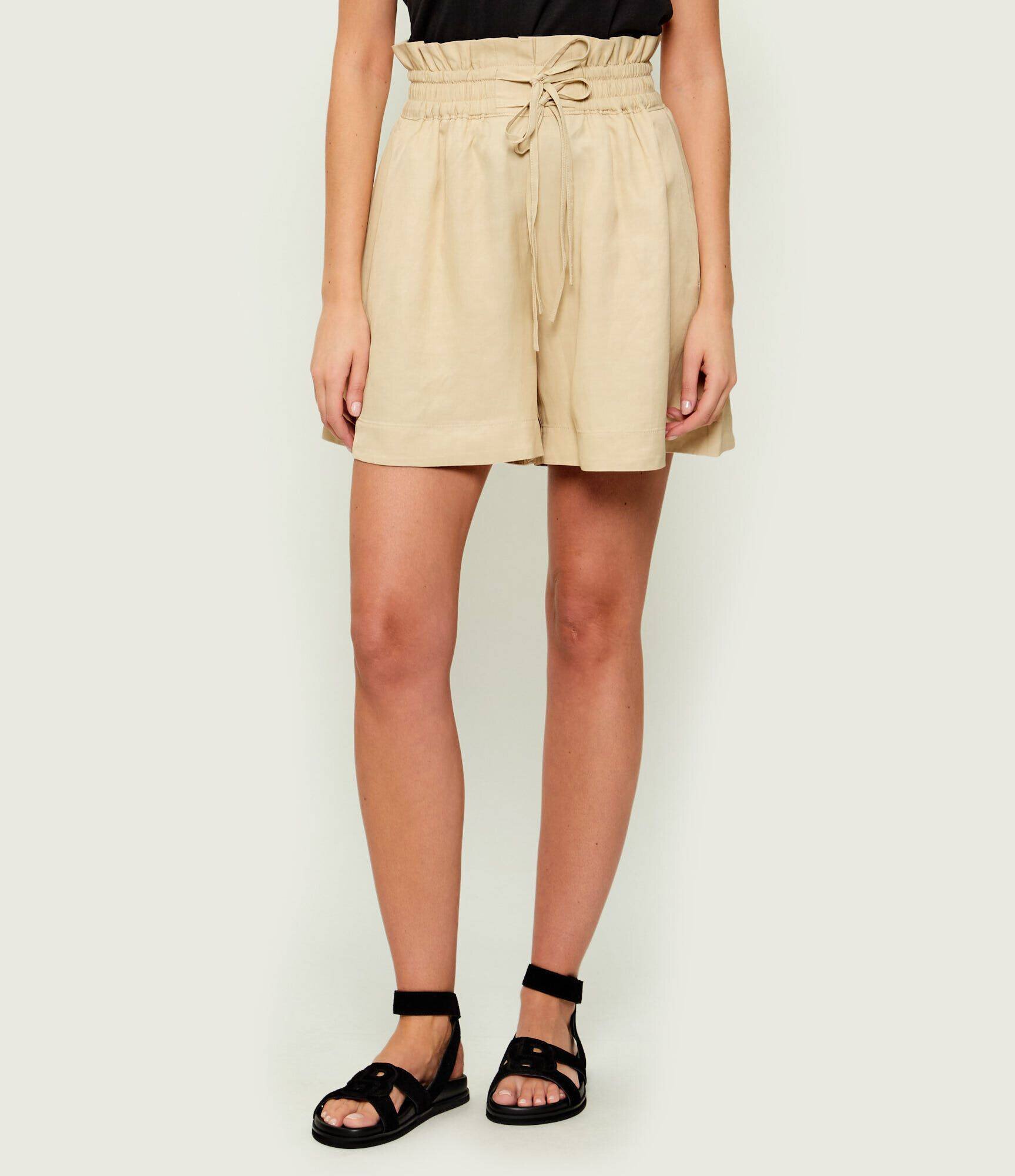BOSS Orange Pantaloni scurți C_Tacolina | Relaxed fit | cu adaos de in