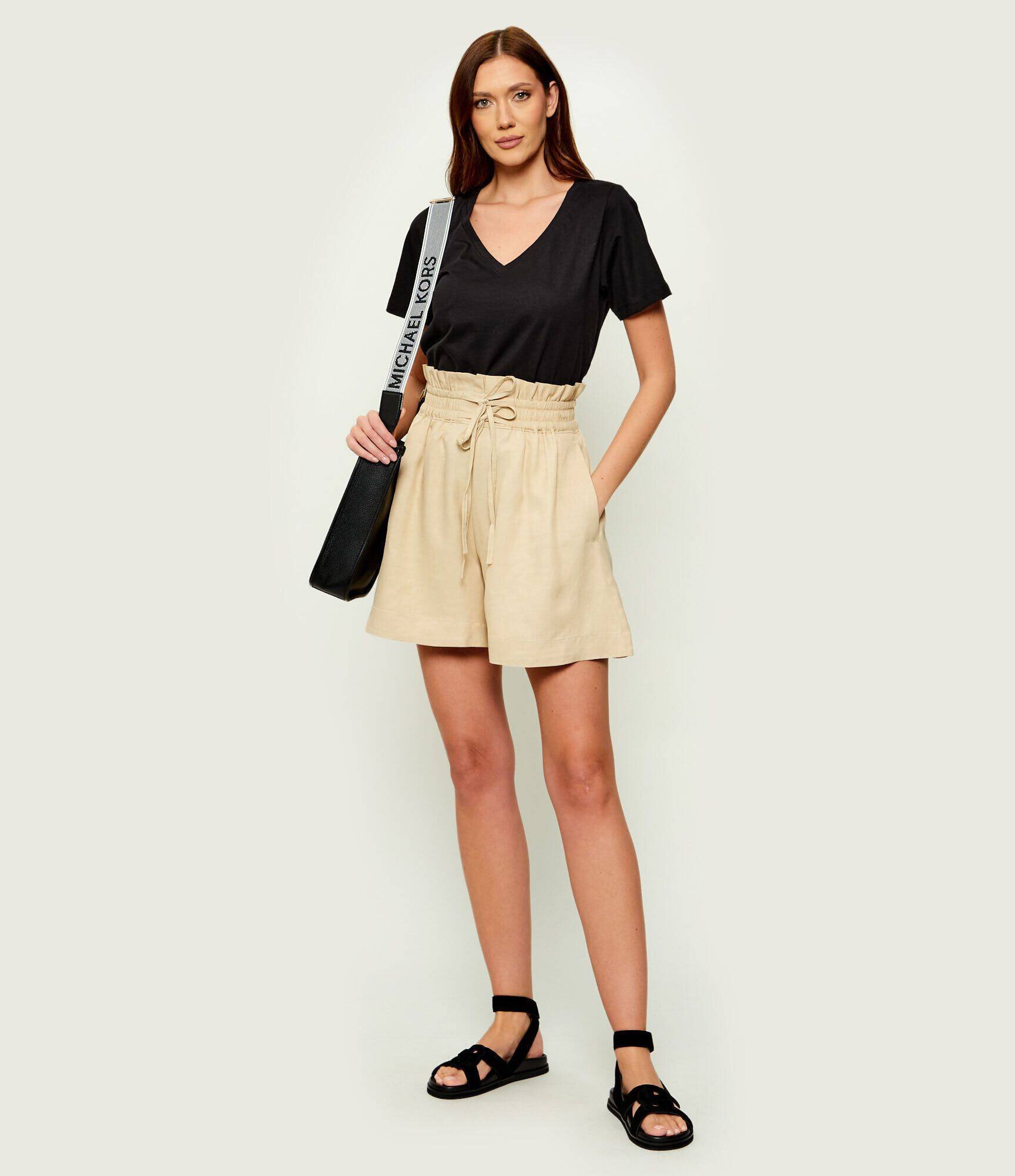 BOSS Orange Pantaloni scurți C_Tacolina | Relaxed fit | cu adaos de in