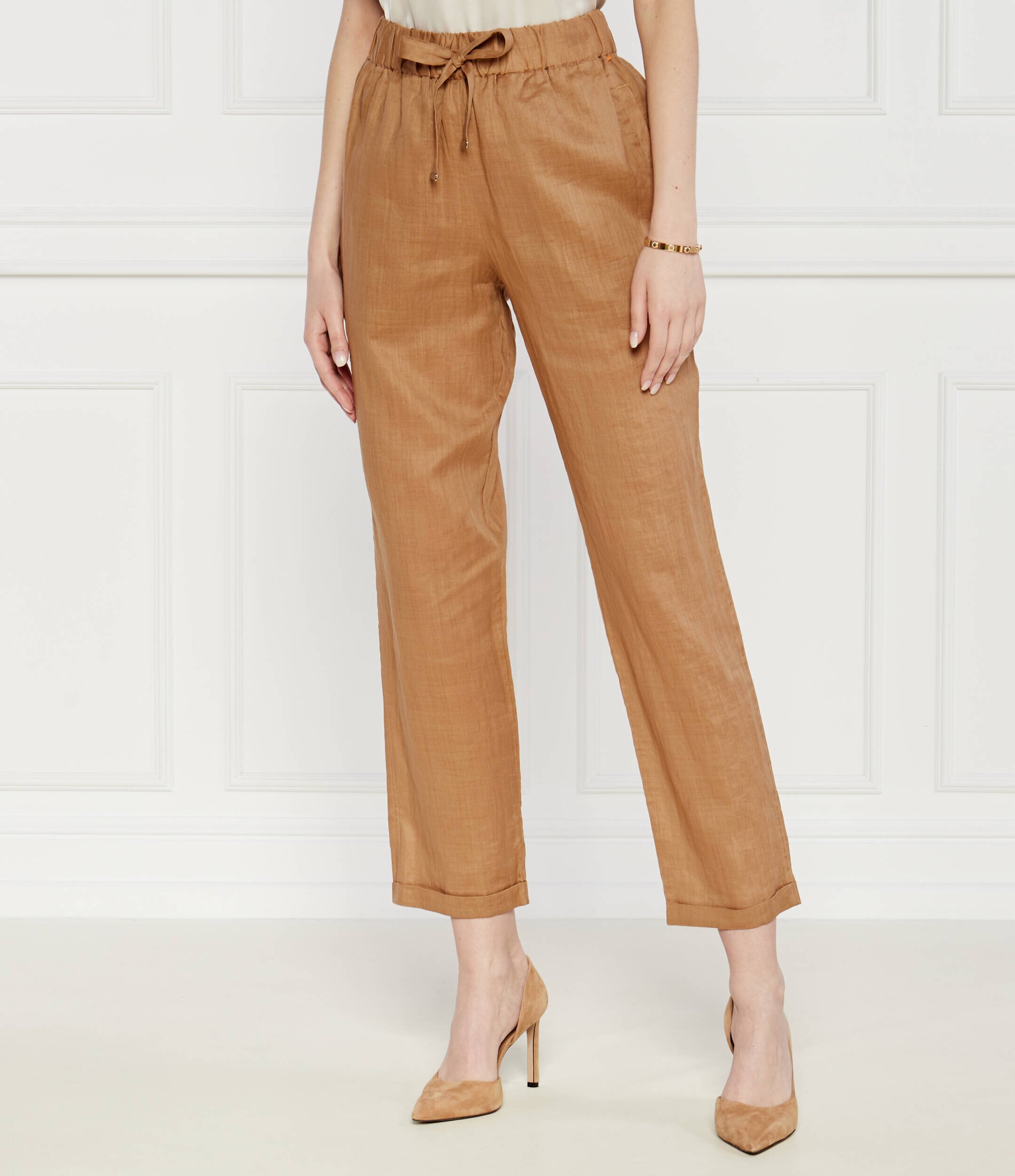 BOSS Orange Pantaloni țigarete timpa | Loose fit