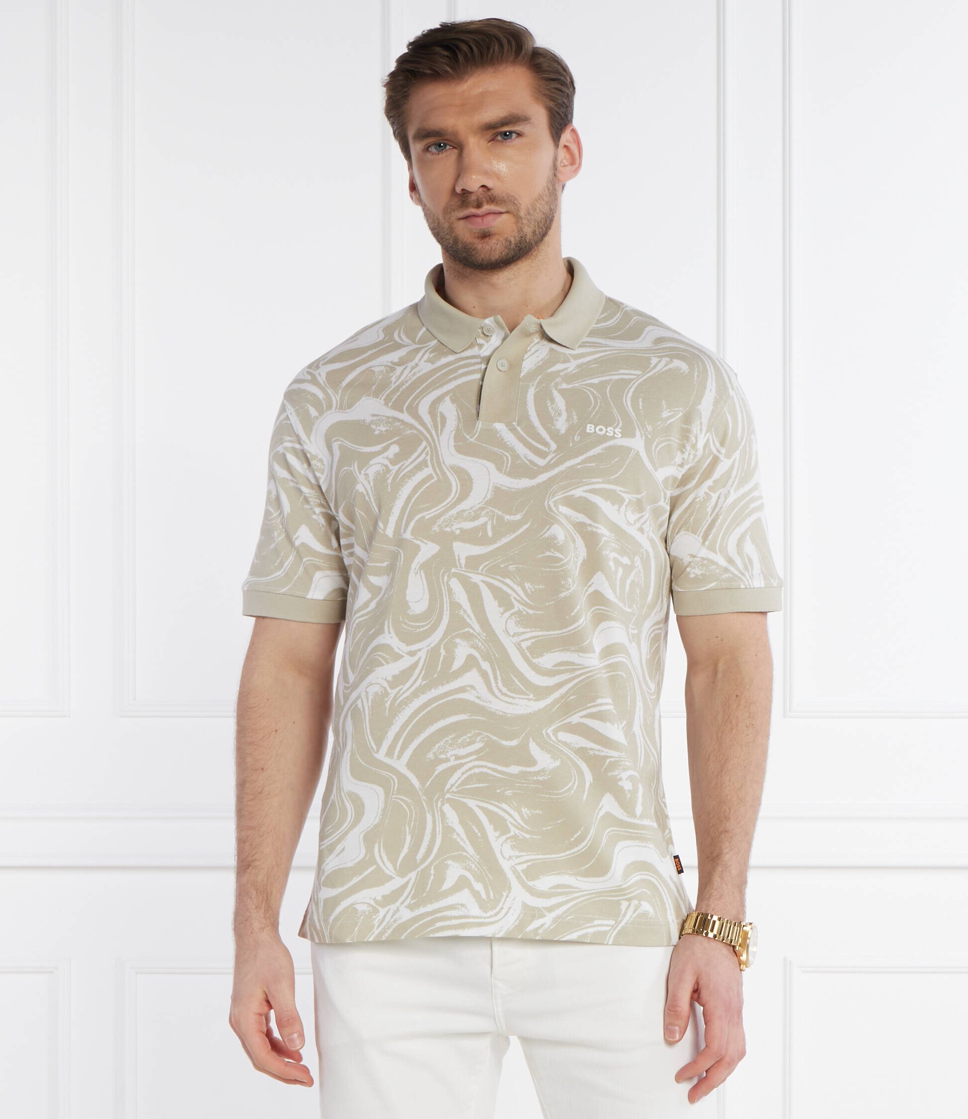 BOSS Orange Polo AlloverOcean | Regular Fit