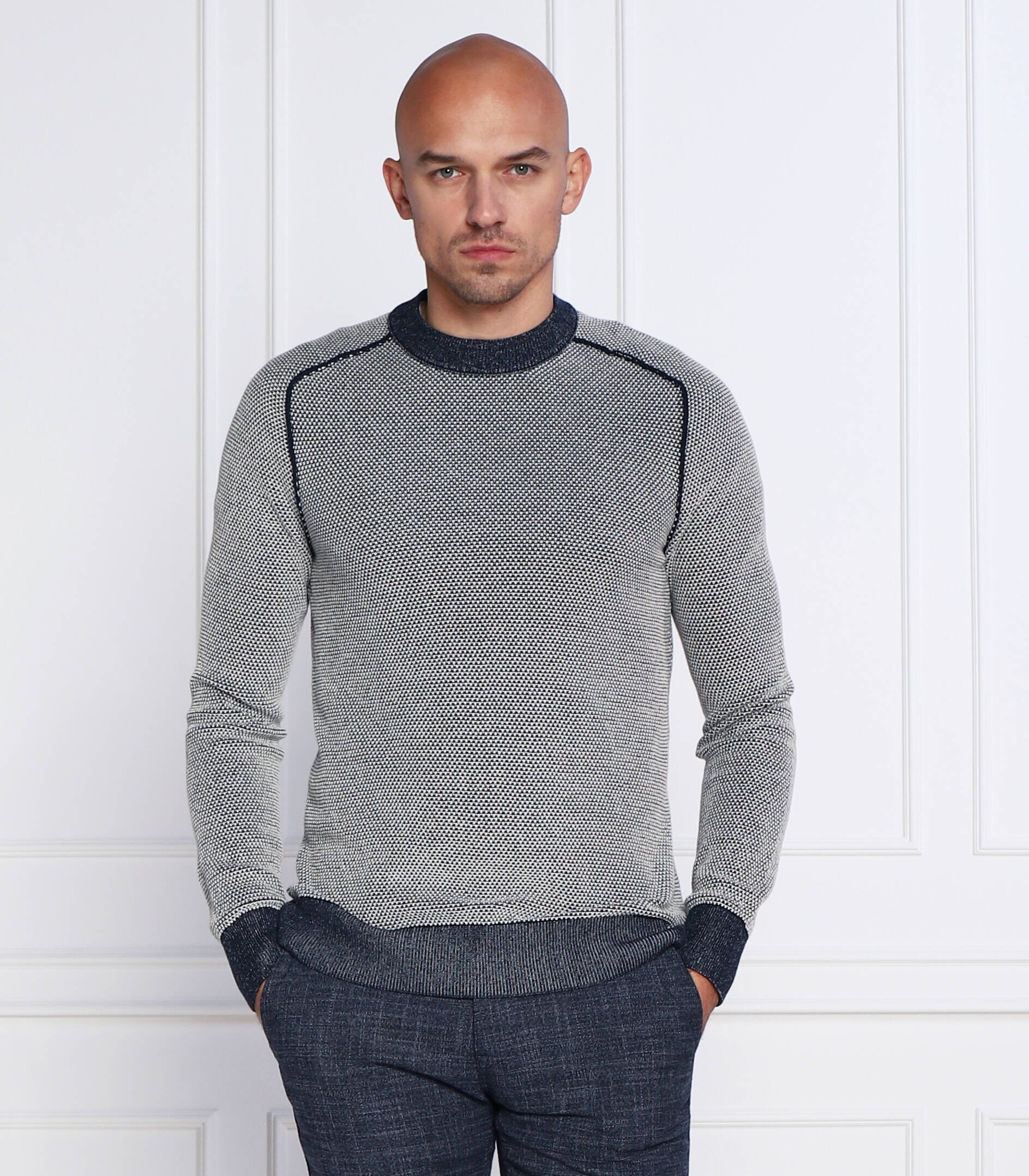 BOSS Orange Pulover Akopak | Slim Fit