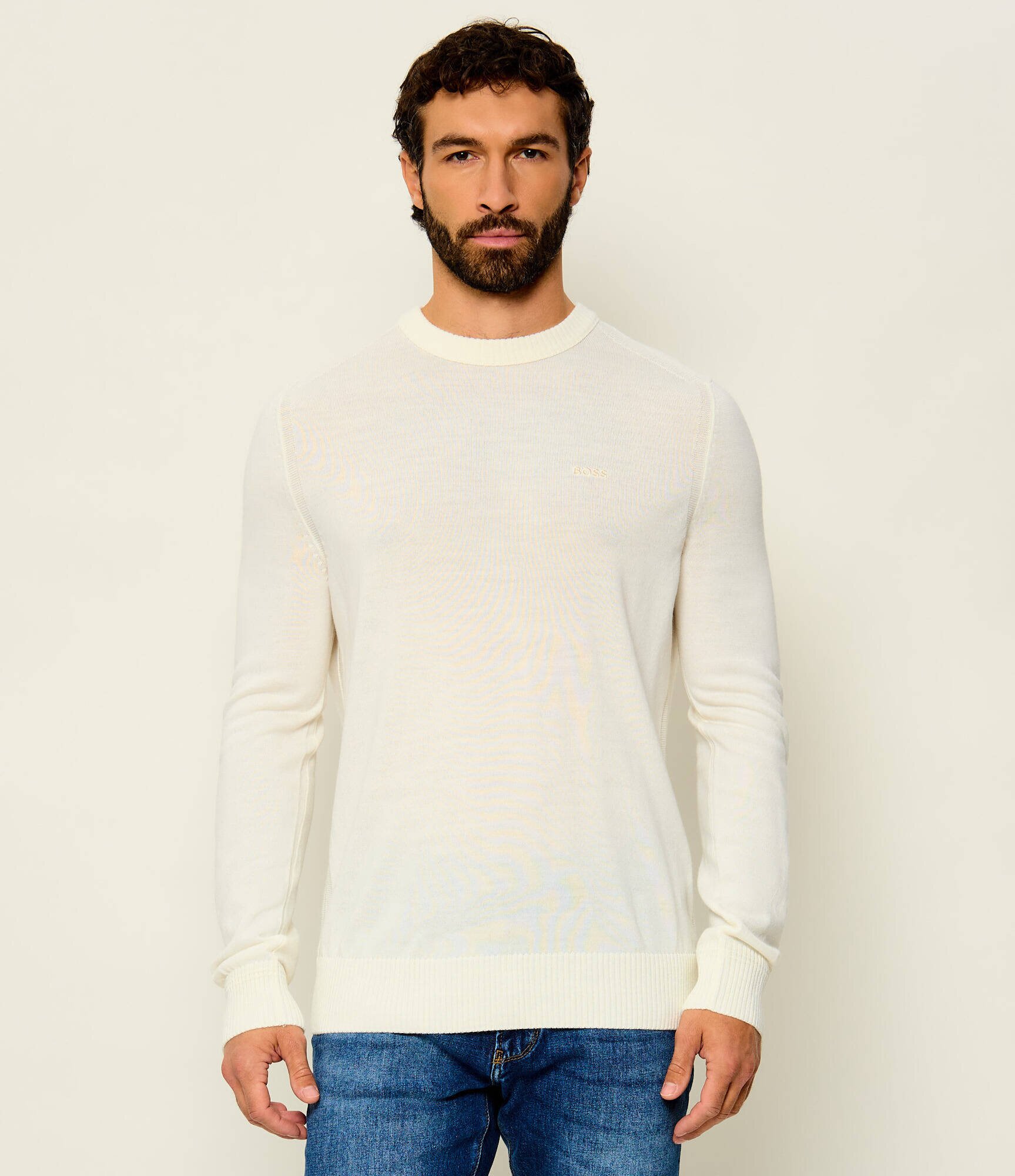 BOSS Orange Pulover Avac_C-1 | regular fit cu adaos de lână