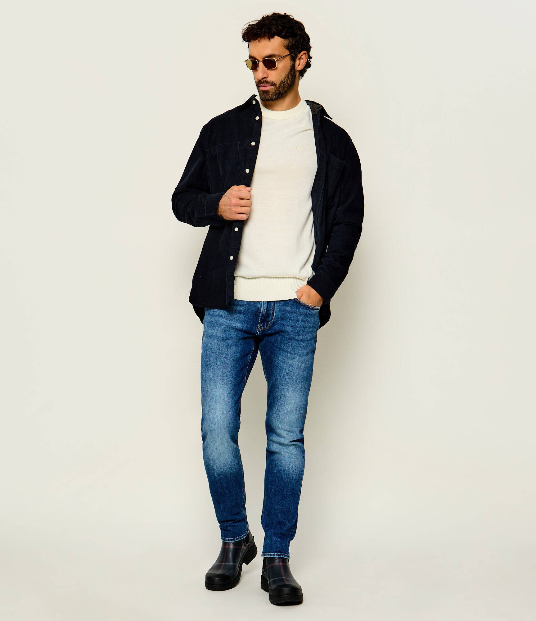 BOSS Orange Pulover Avac_C-1 | regular fit cu adaos de lână