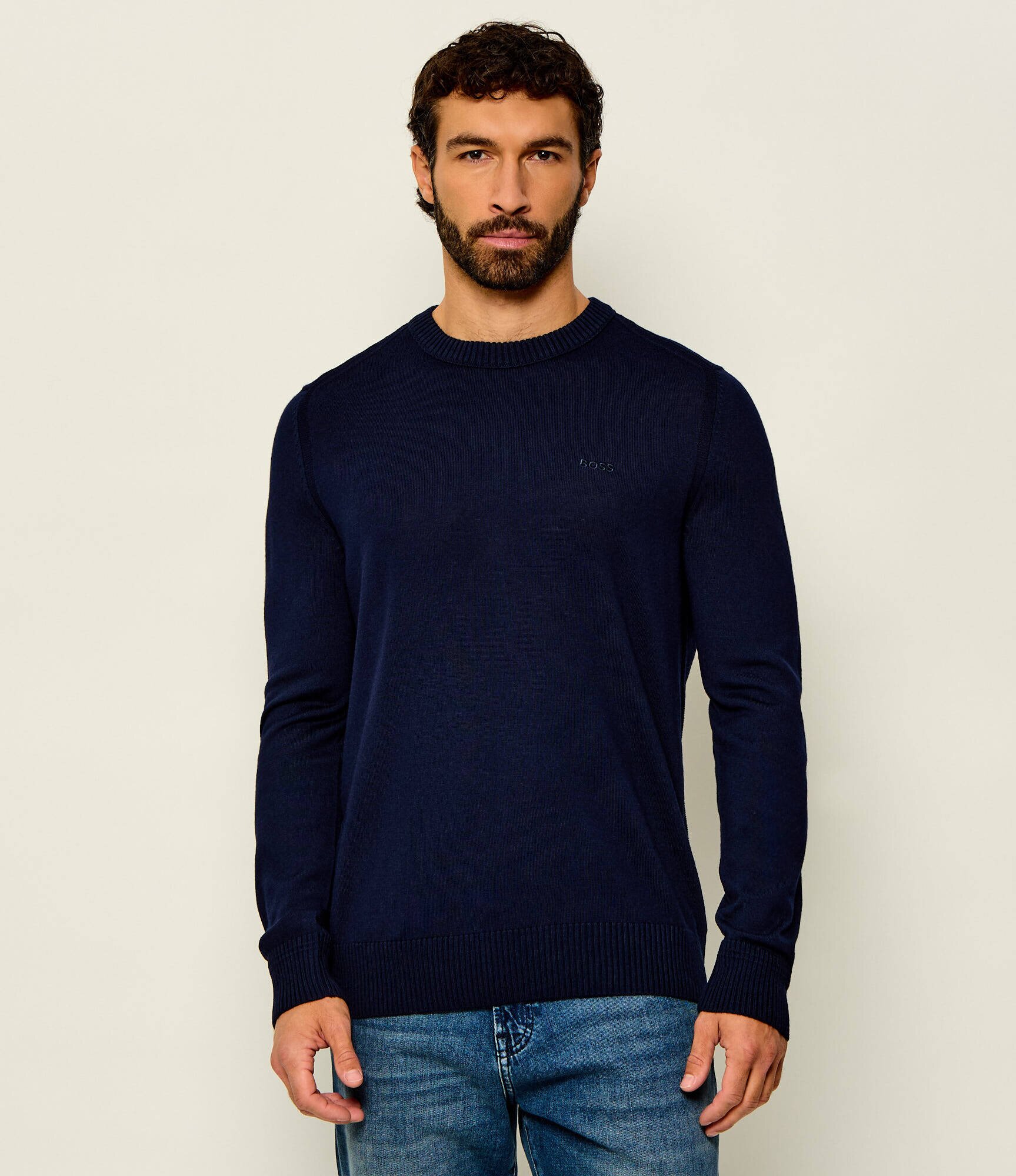 BOSS Orange Pulover Avac_C-1 | regular fit cu adaos de lână