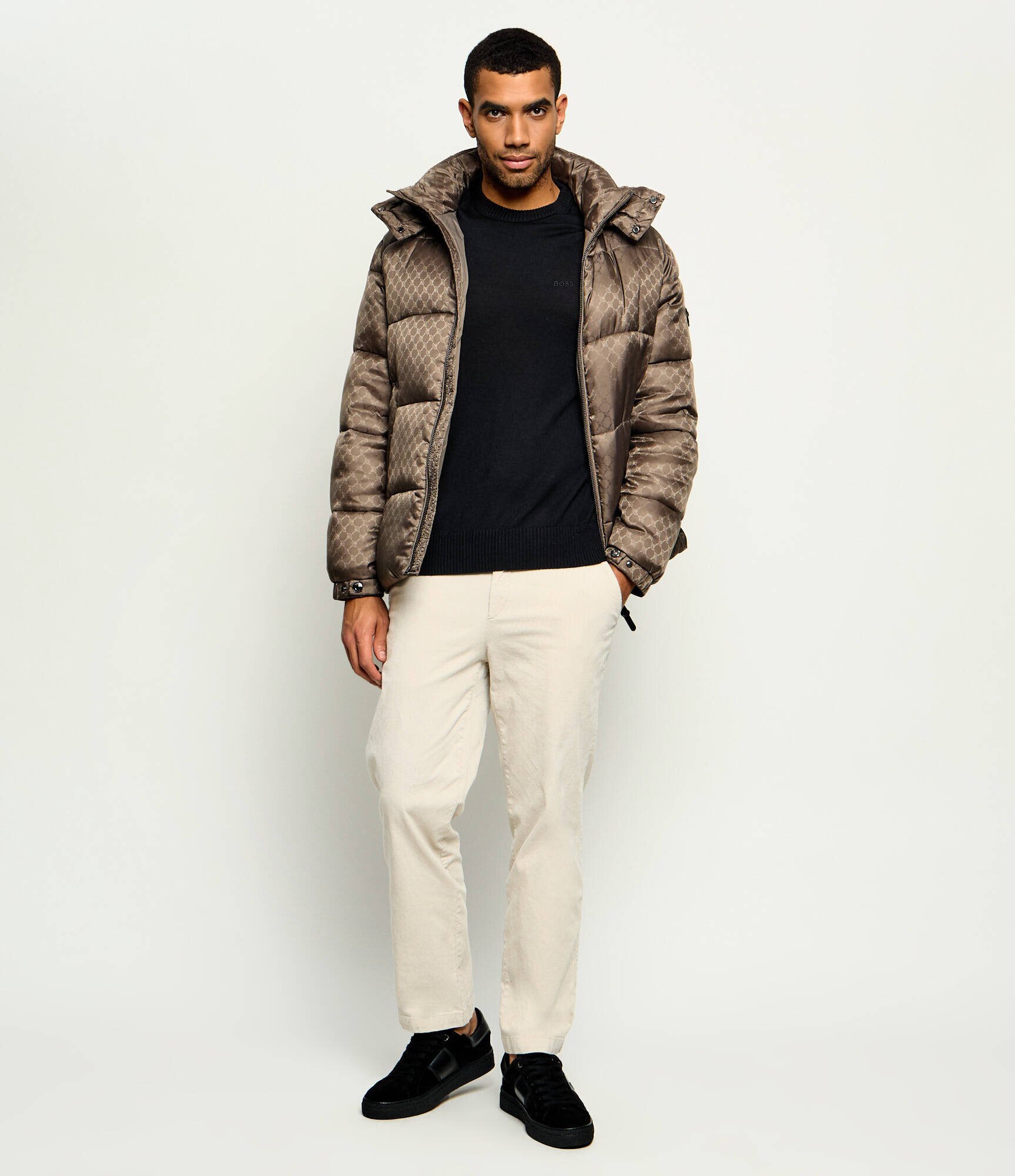 BOSS Orange Pulover Avac_C-1 | regular fit cu adaos de lână