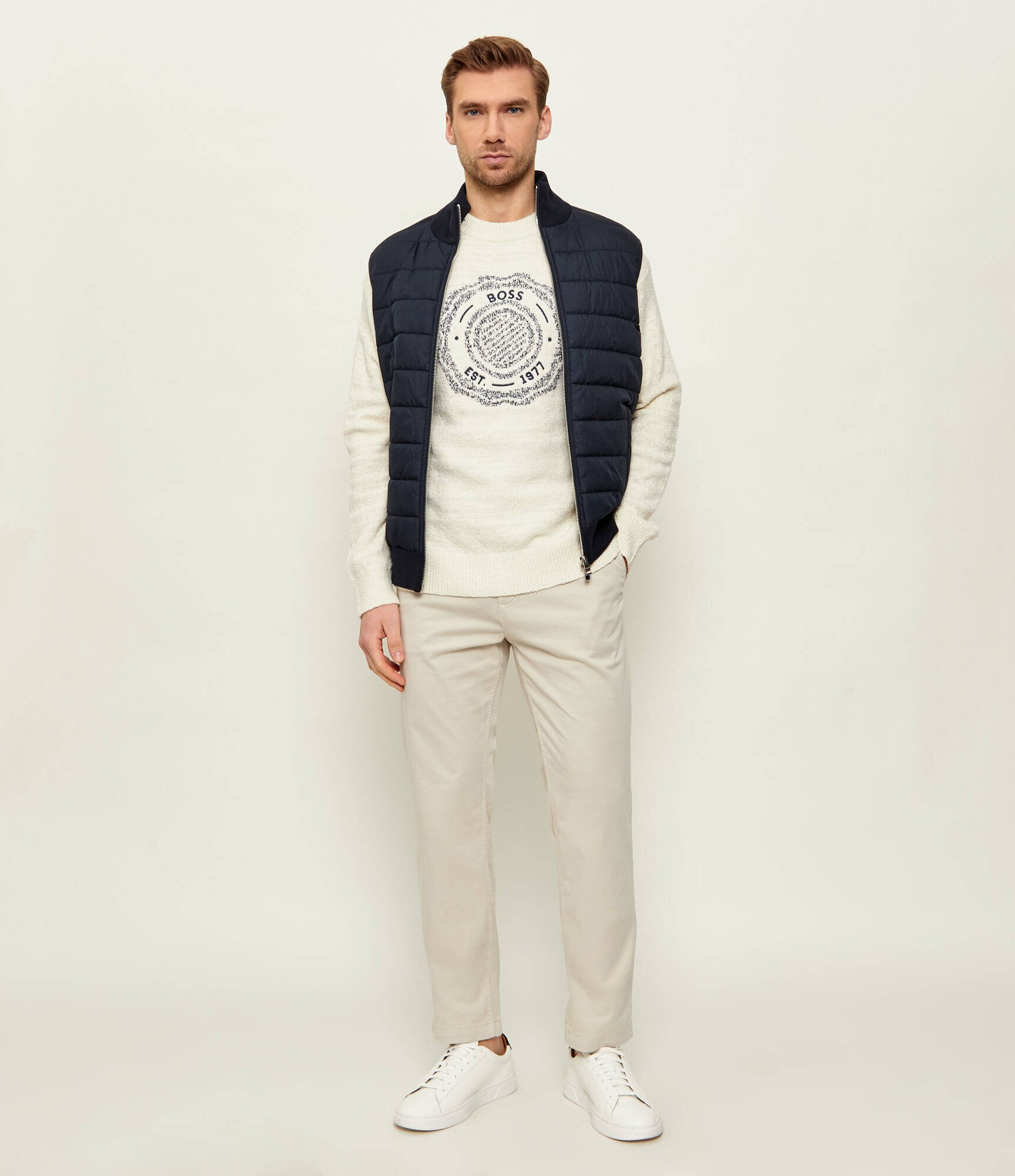 BOSS Orange Pulover Kerbert | Relaxed fit cu adaos de lână