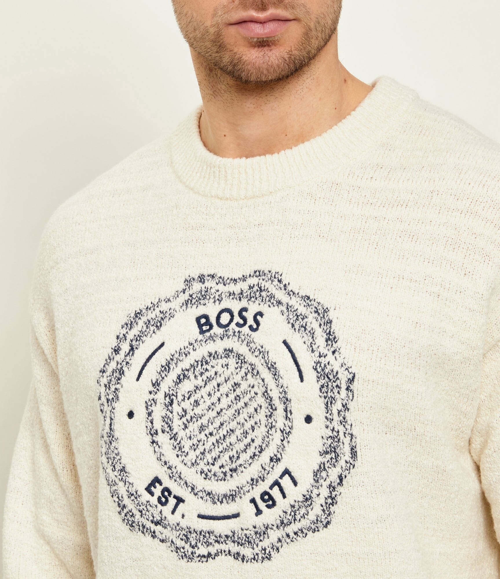 BOSS Orange Pulover Kerbert | Relaxed fit cu adaos de lână