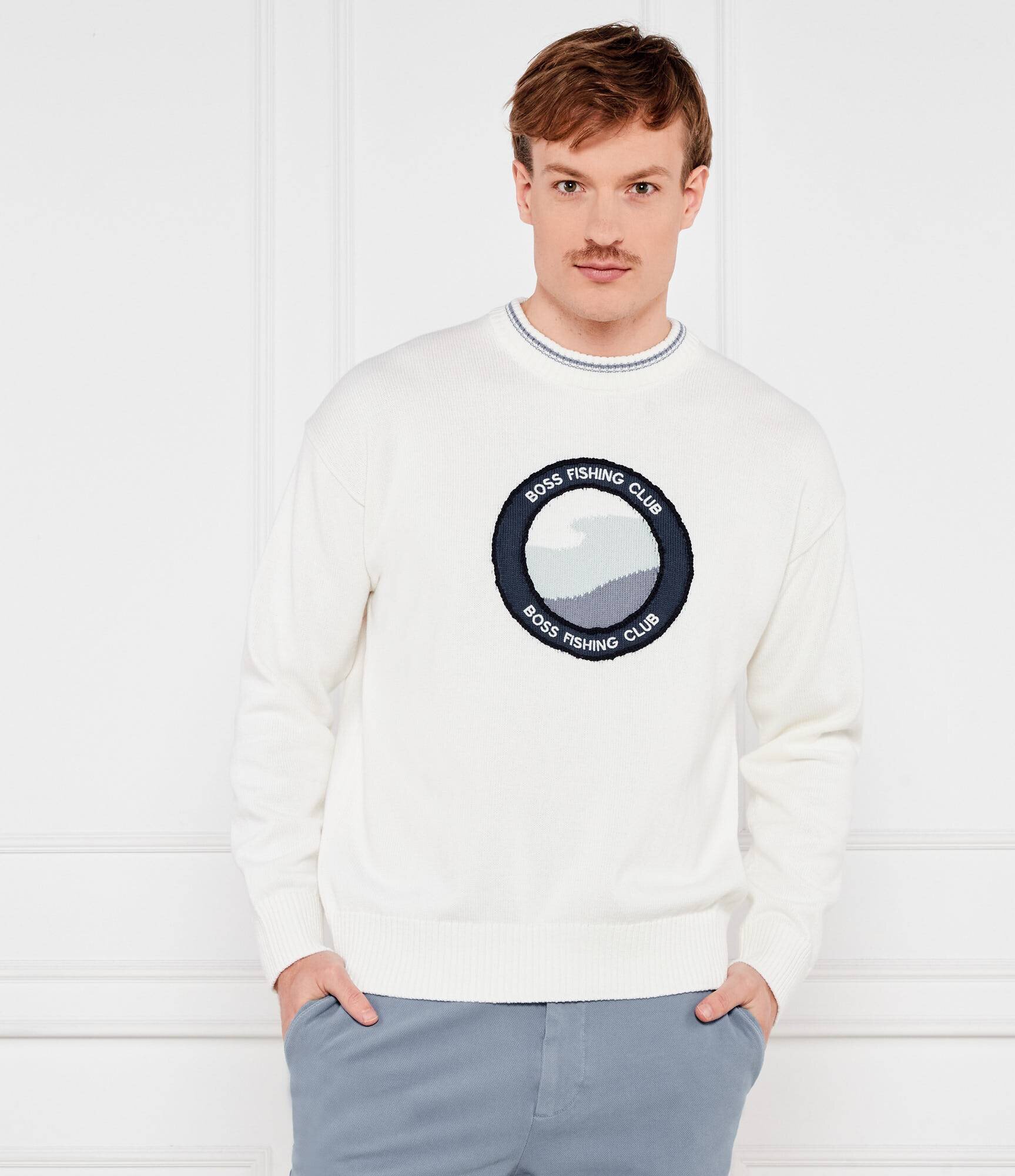 BOSS Orange Pulover Klubfish | Loose fit
