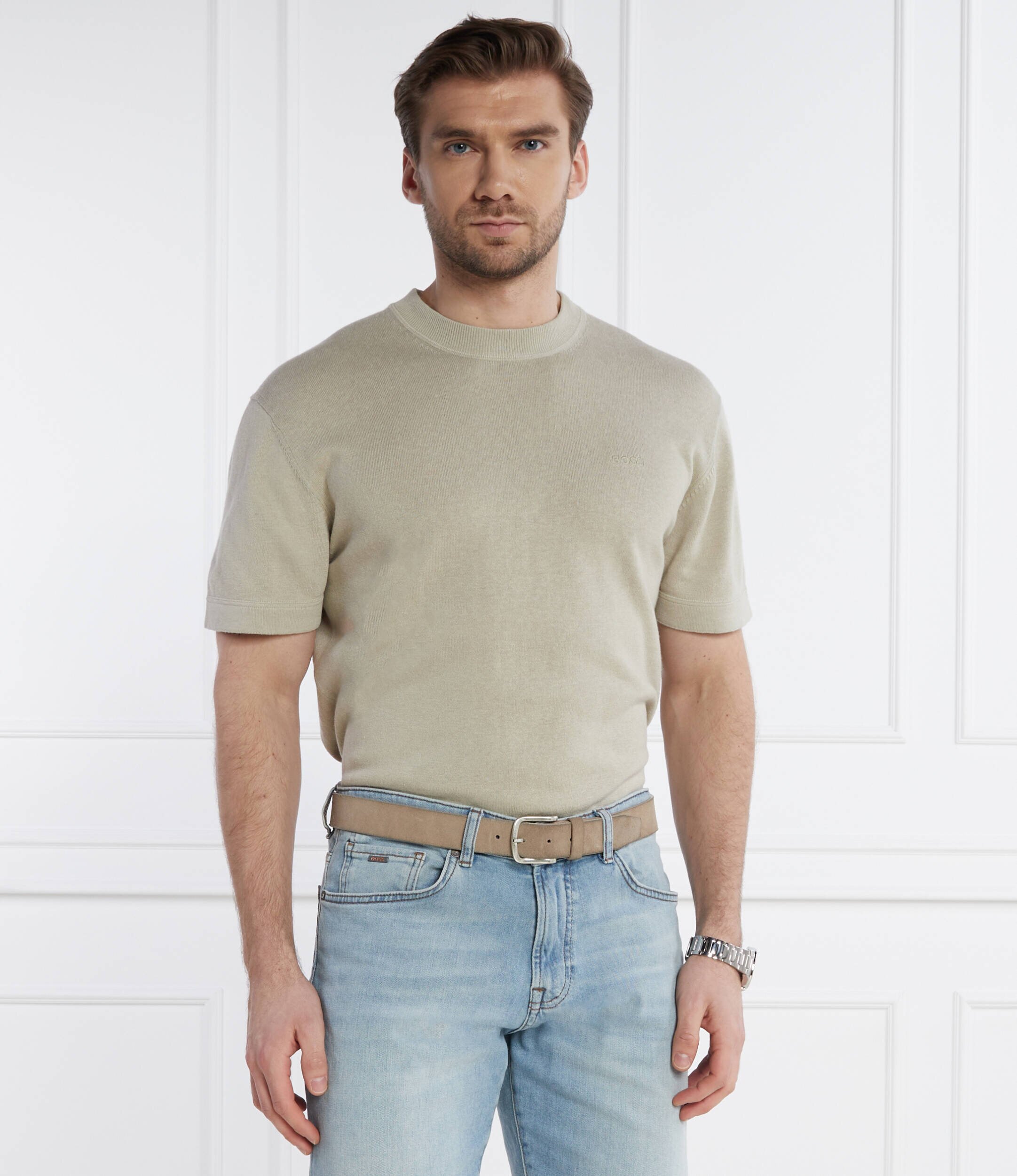 BOSS Orange Pulover Kruccio | Regular Fit | cu adaos de in