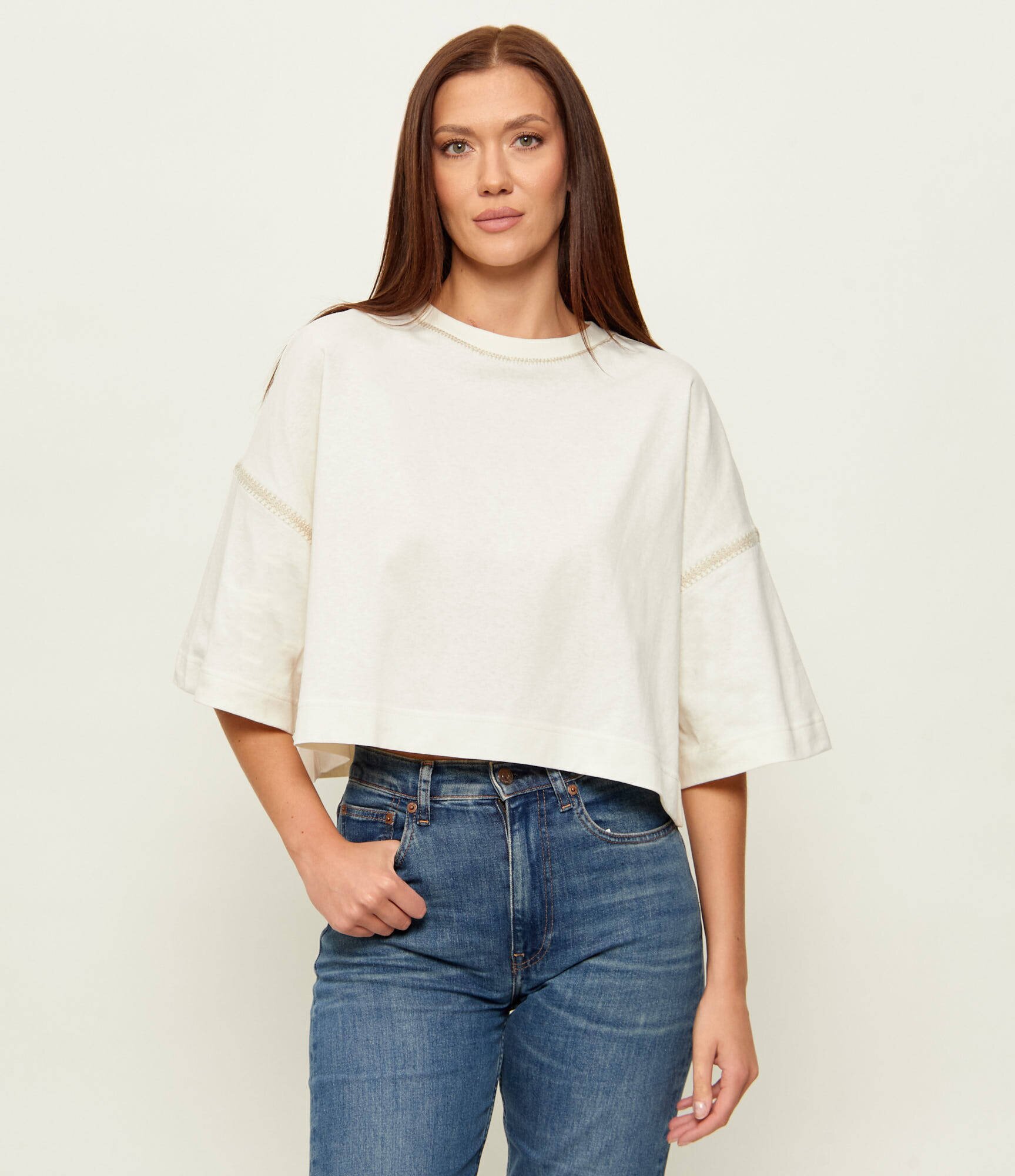 BOSS Orange Tricou C_Ecrochet | Cropped Fit