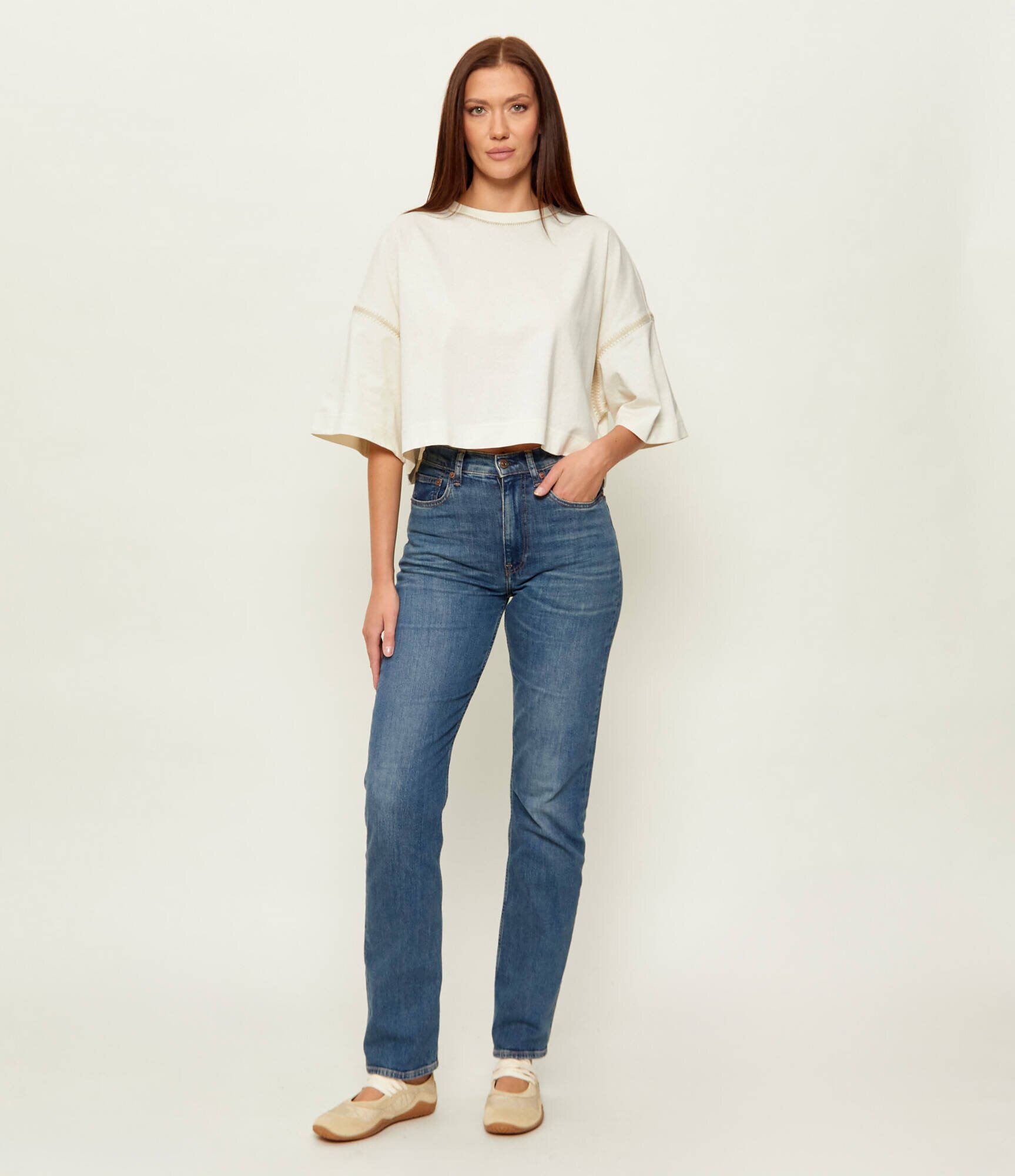 BOSS Orange Tricou C_Ecrochet | Cropped Fit