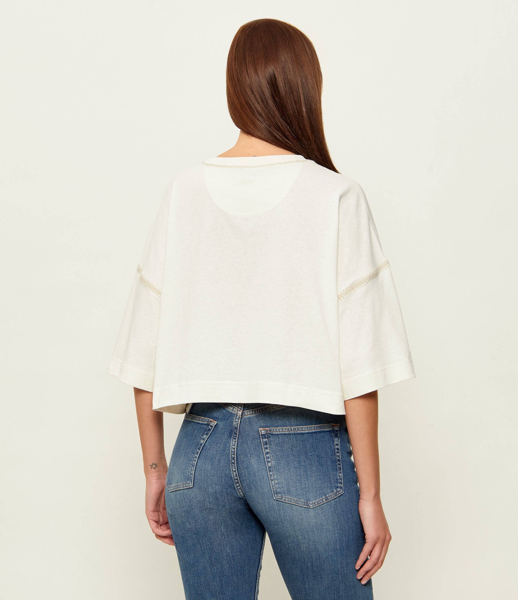 BOSS Orange Tricou C_Ecrochet | Cropped Fit