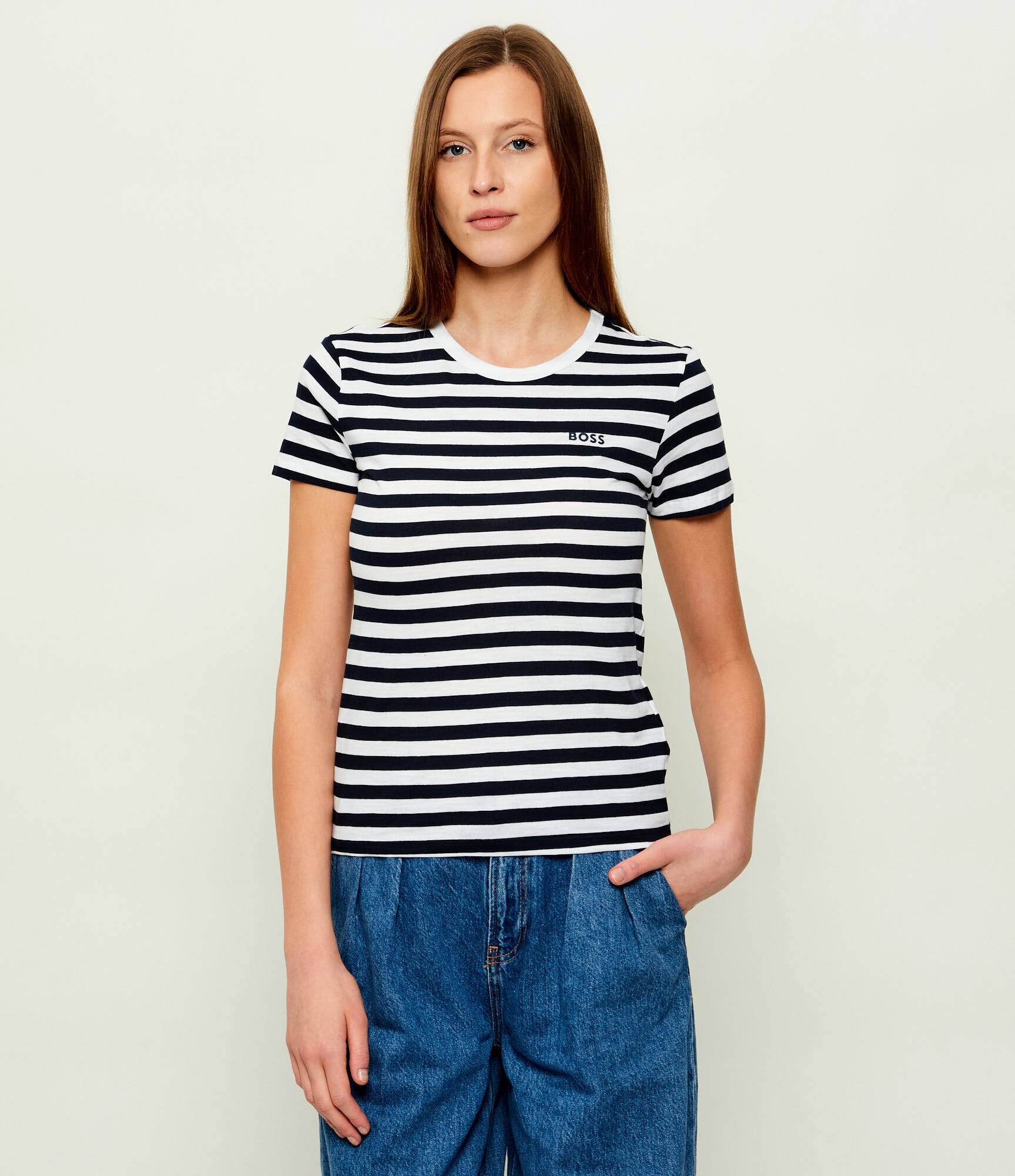 BOSS Orange Tricou C_Esla_Striped | regular fit