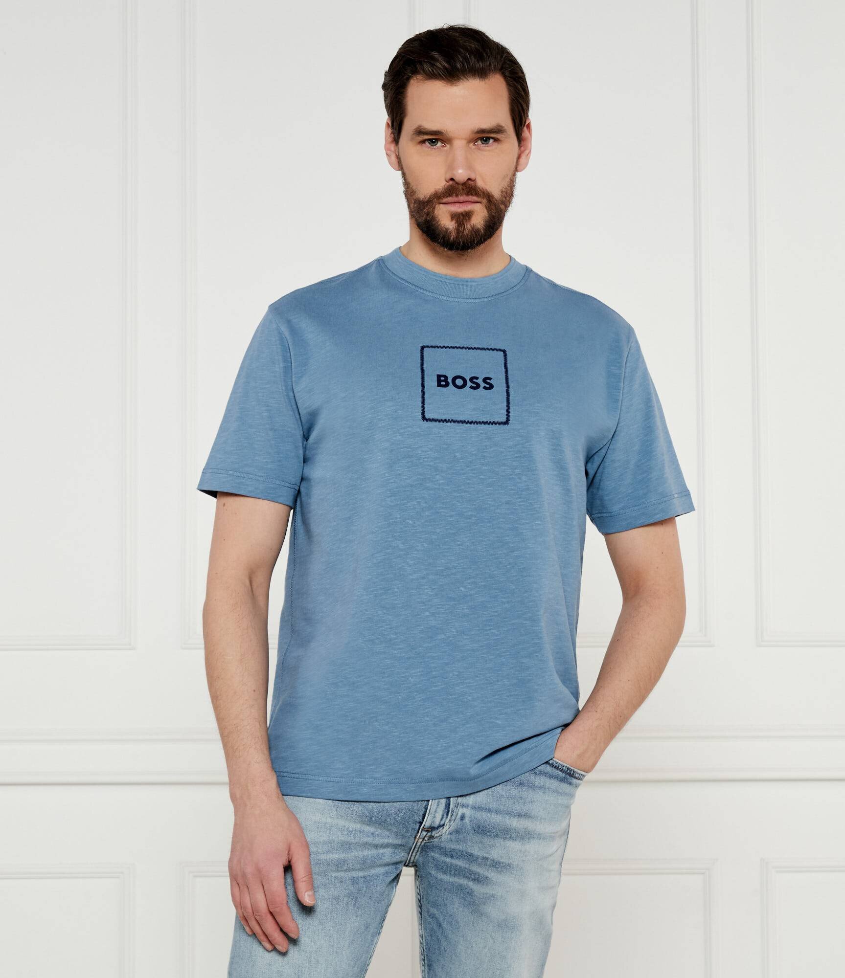 BOSS Orange Tricou | Regular Fit | cu adaos de in