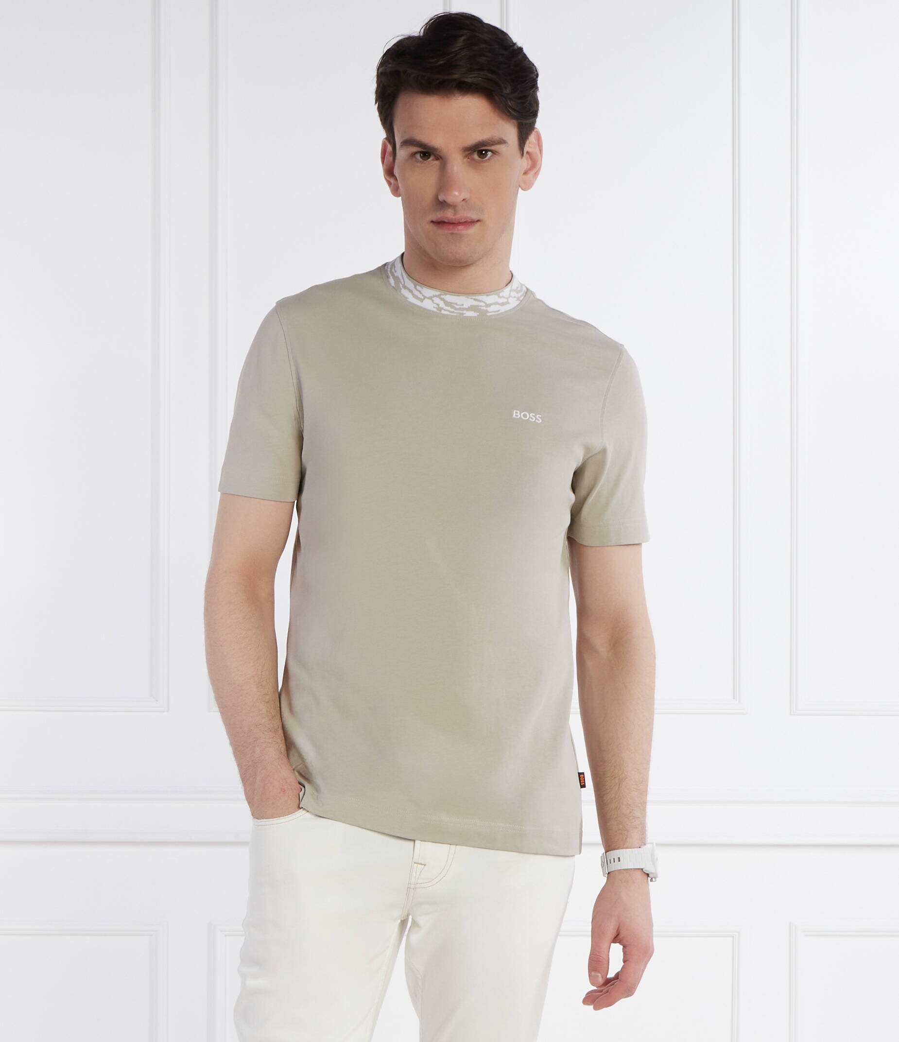 BOSS Orange Tricou Te_Ocean_detailed | Regular Fit